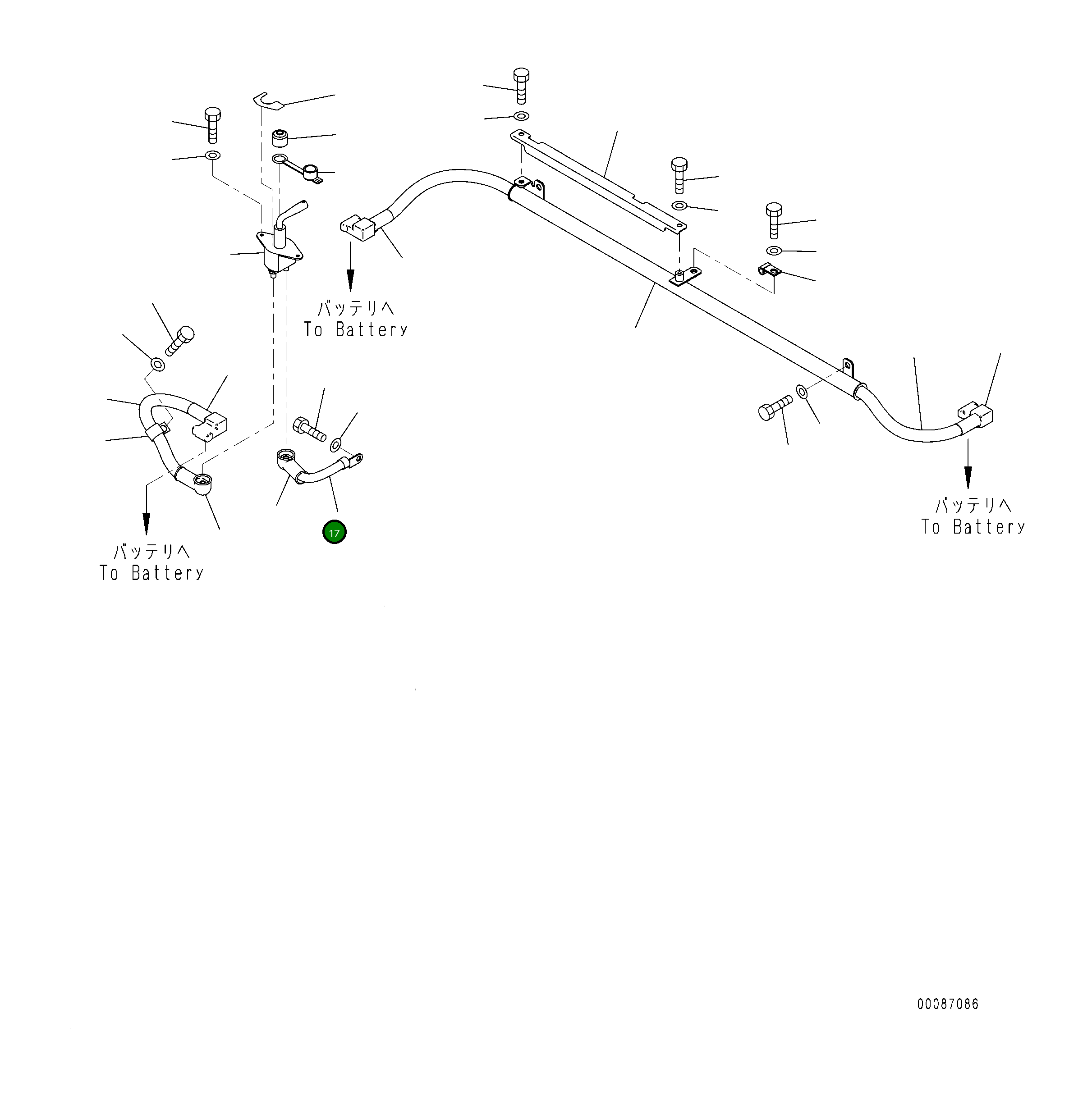 Кабель 419-06-44130 Komatsu