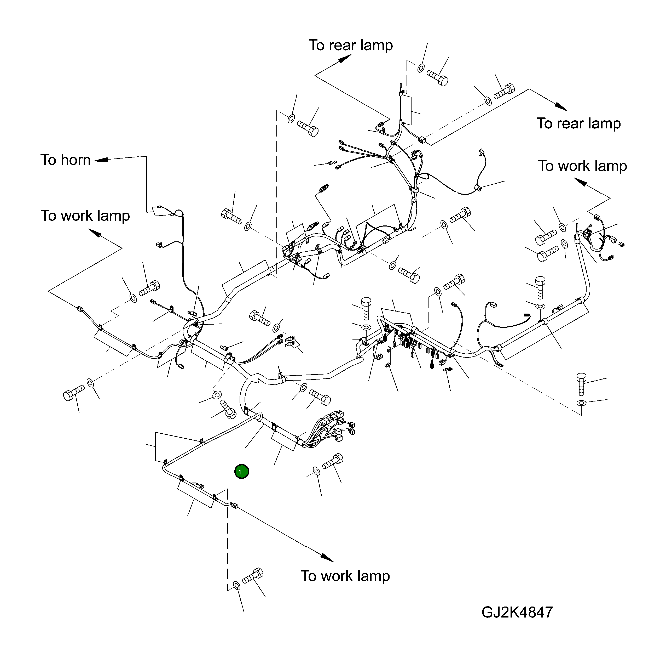 Жгут проводов 20J-06-H1111 Komatsu