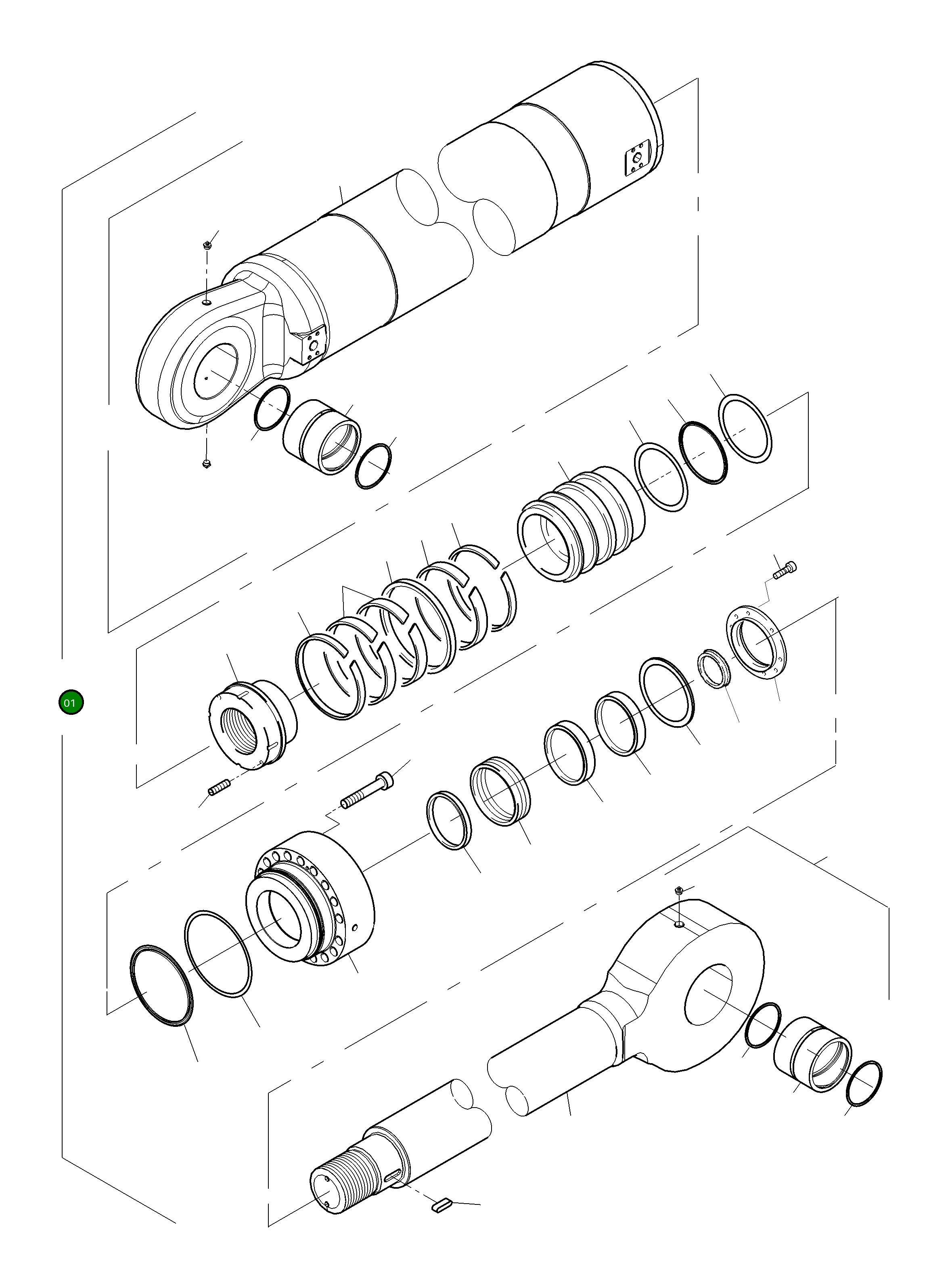 Гидроцилиндр 992 000 40 Komatsu