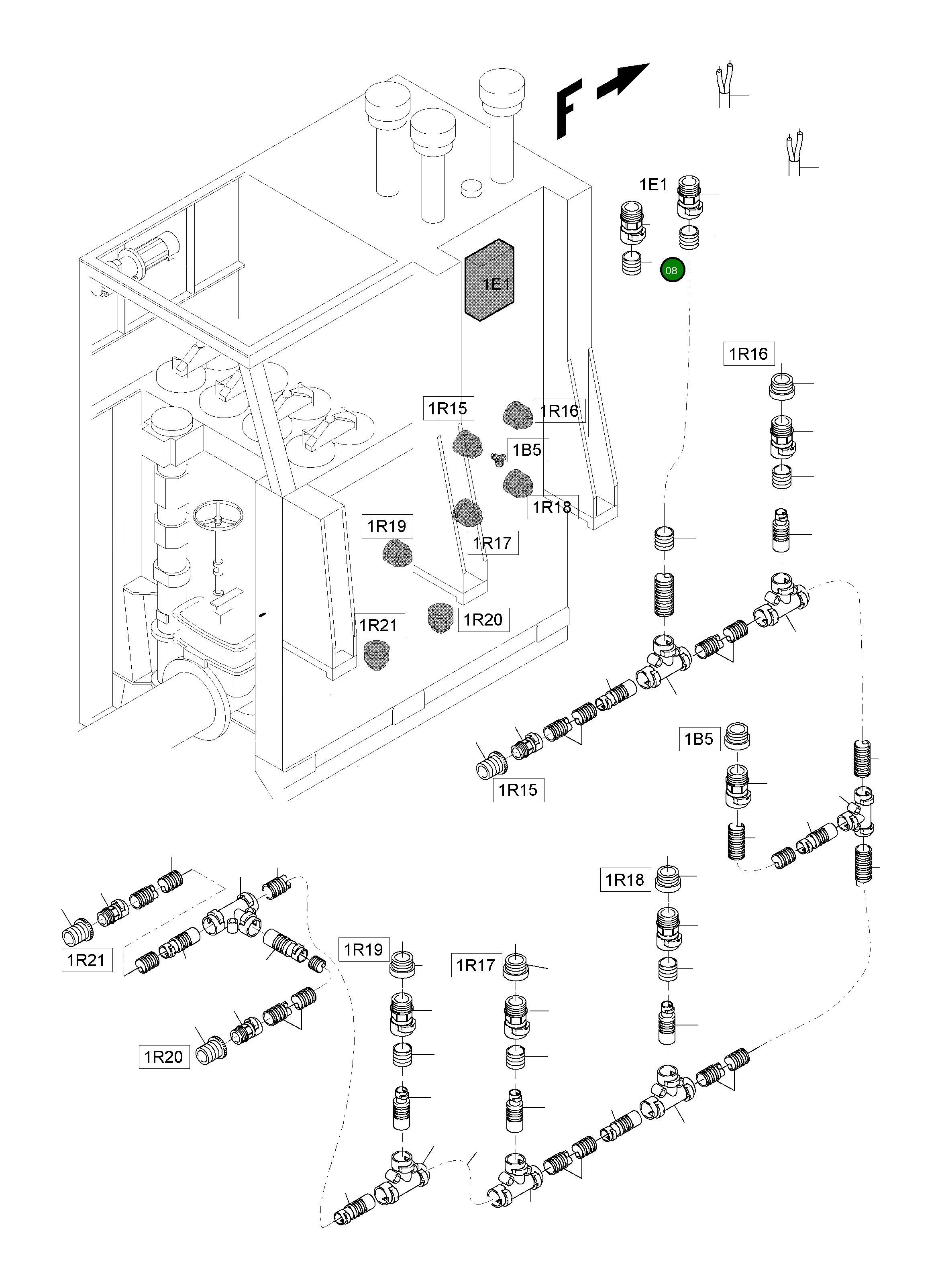 Защитный шланг кабеля DN 36 655 834 40 Komatsu