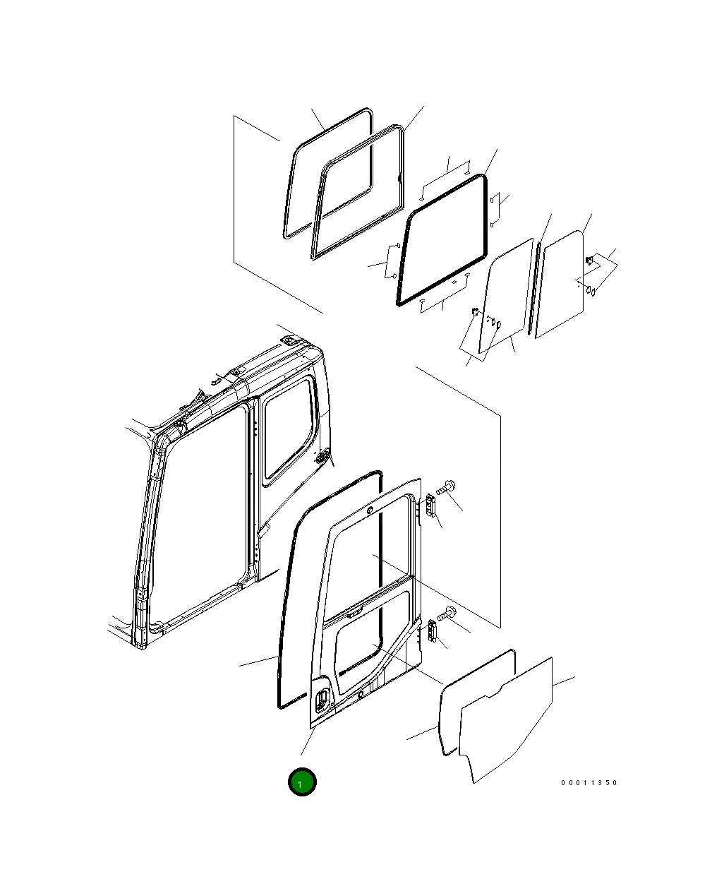Дверь 208-53-11310 Komatsu