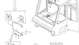 Зеркало BW057769 Komatsu