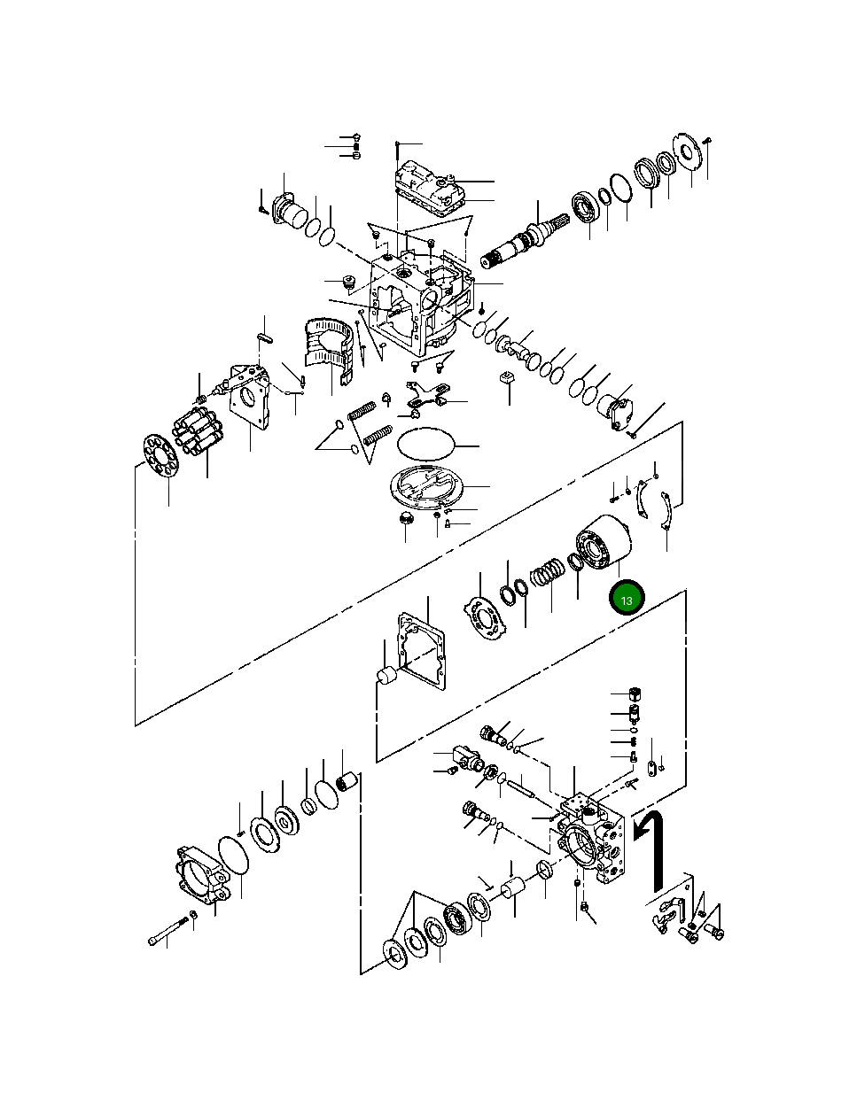 Блок в сборе, цилиндр 1431 296 H1 Komatsu