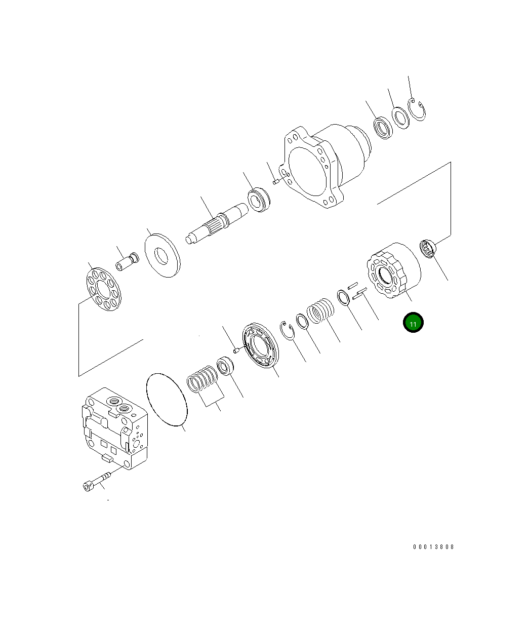 Блок цилиндра 708-8F-33120 Komatsu