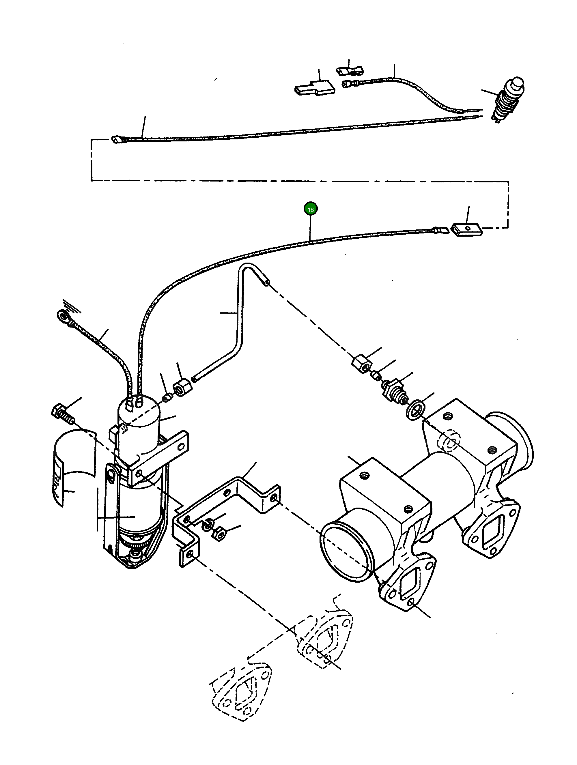 Кабель 2970883M1 Komatsu