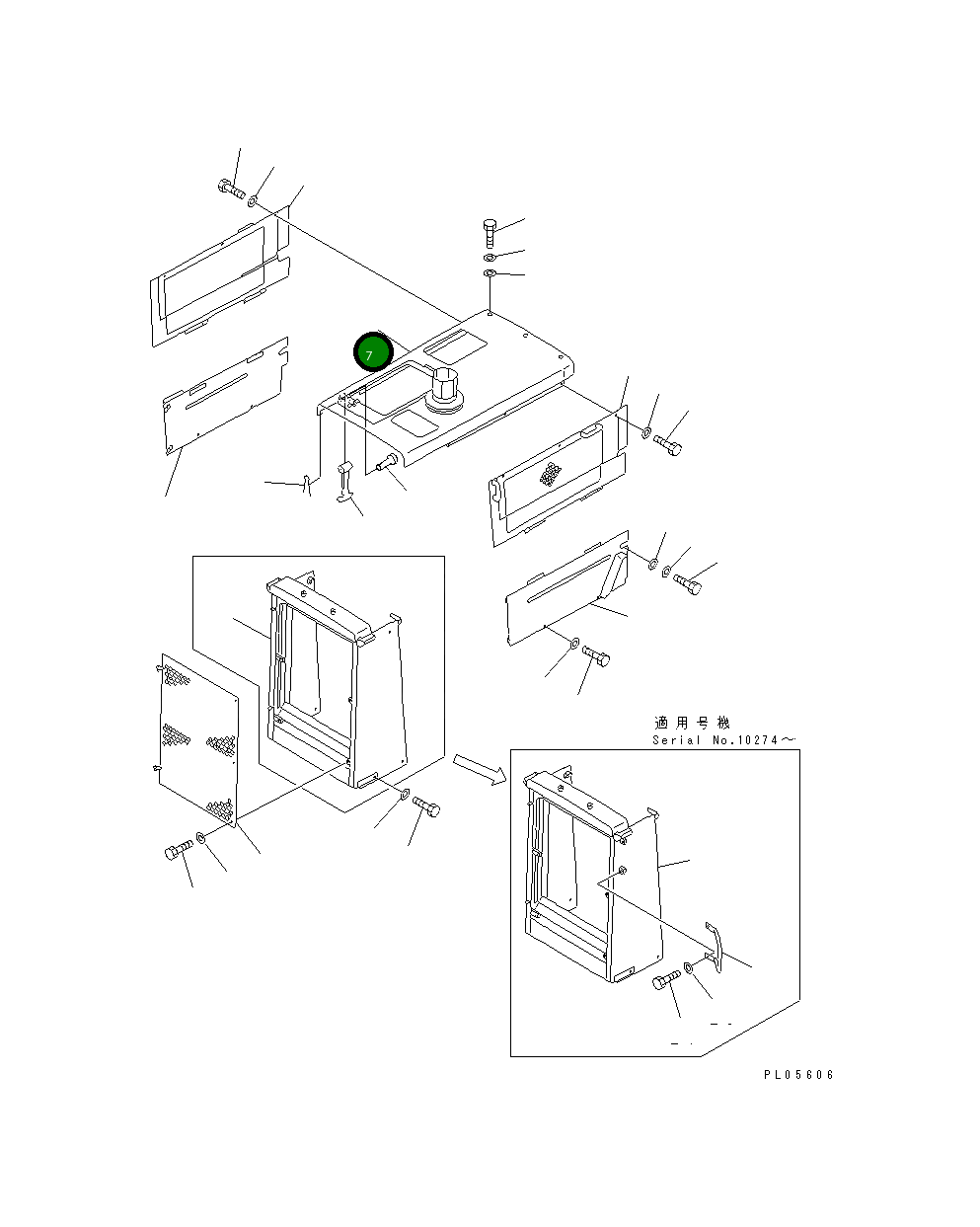 Капот 12F-54-41521 Komatsu