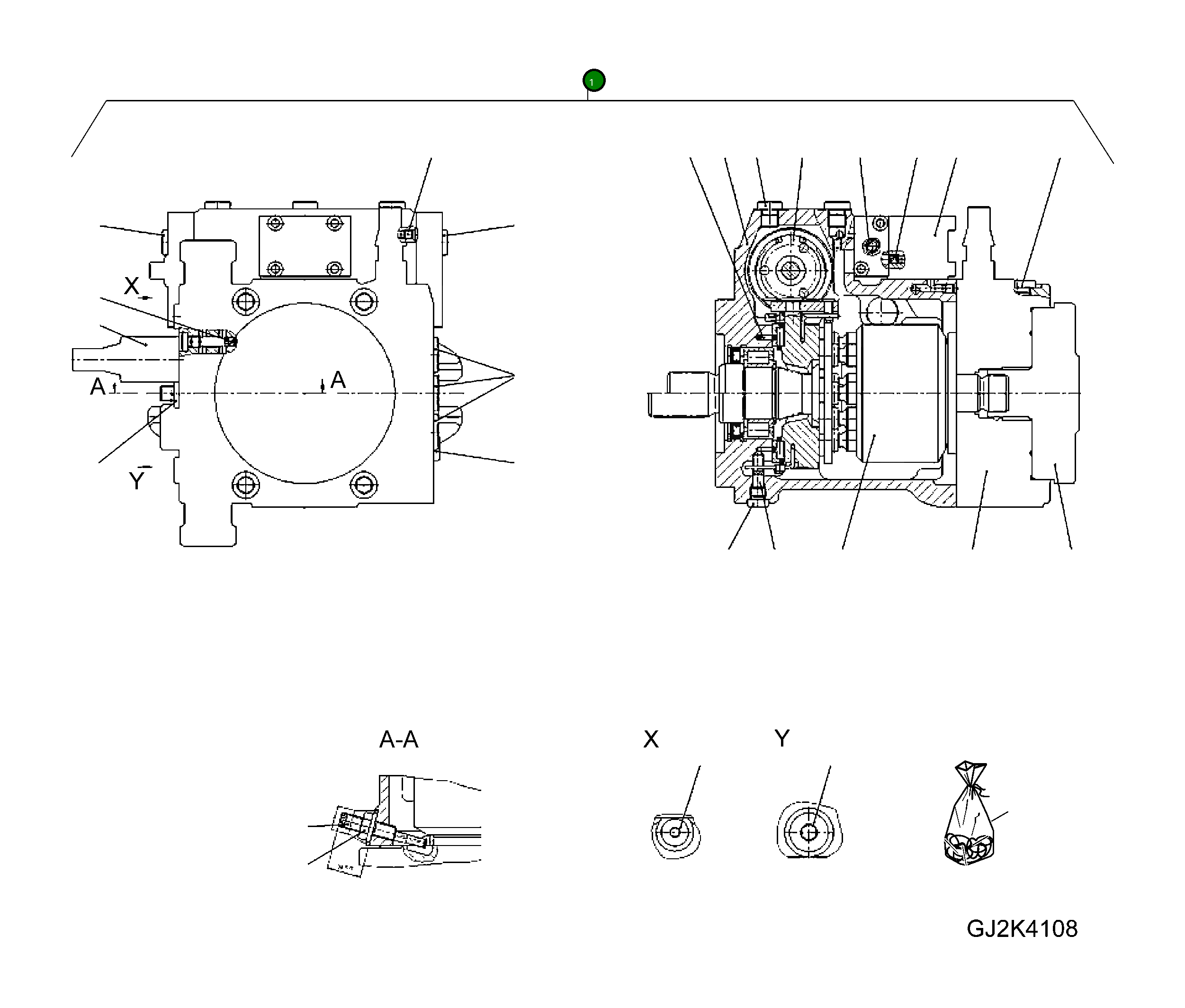 Гидравлический насос 42T-17-21230 Komatsu