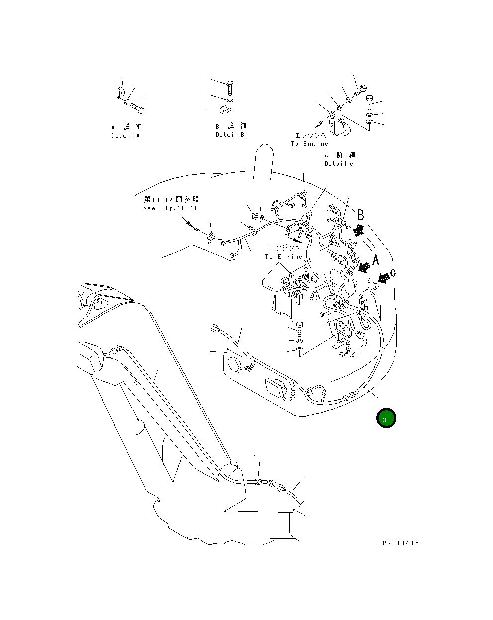 Жгут проводов YM172987-16510 Komatsu