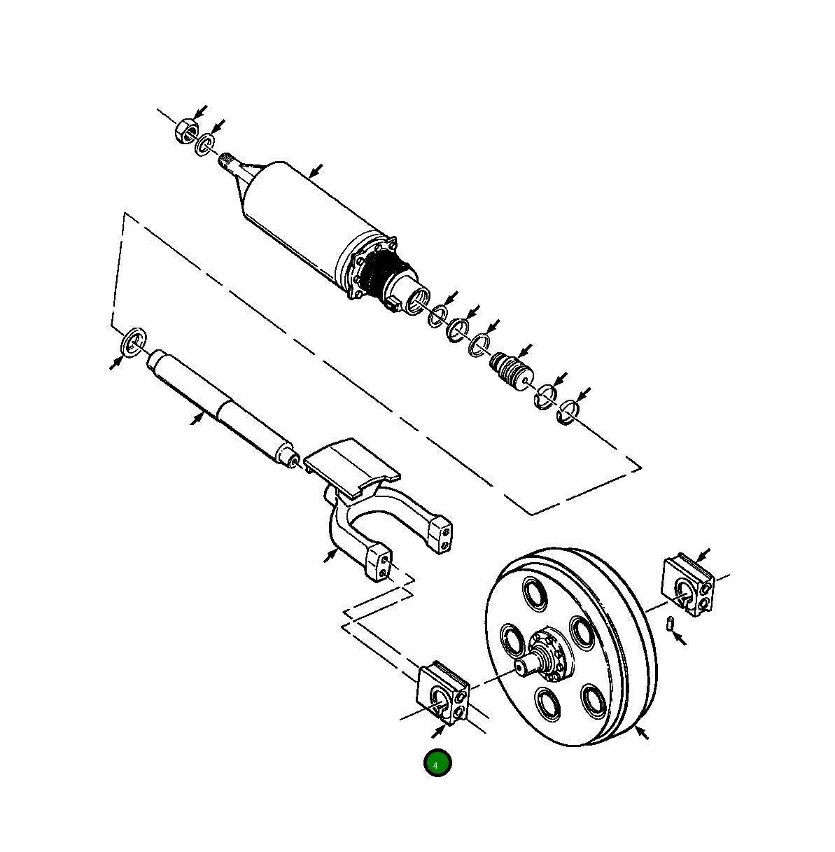 Блок направляющий, правый 707 956 C1 Komatsu