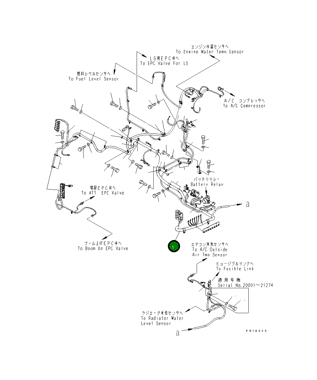 Жгут проводов 22U-06-21412 Komatsu