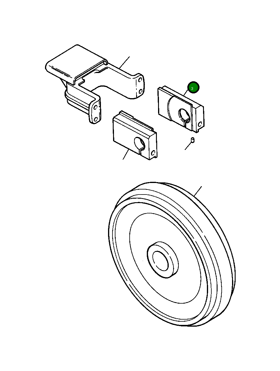 Блок наружного крепления 742 431 C1 Komatsu