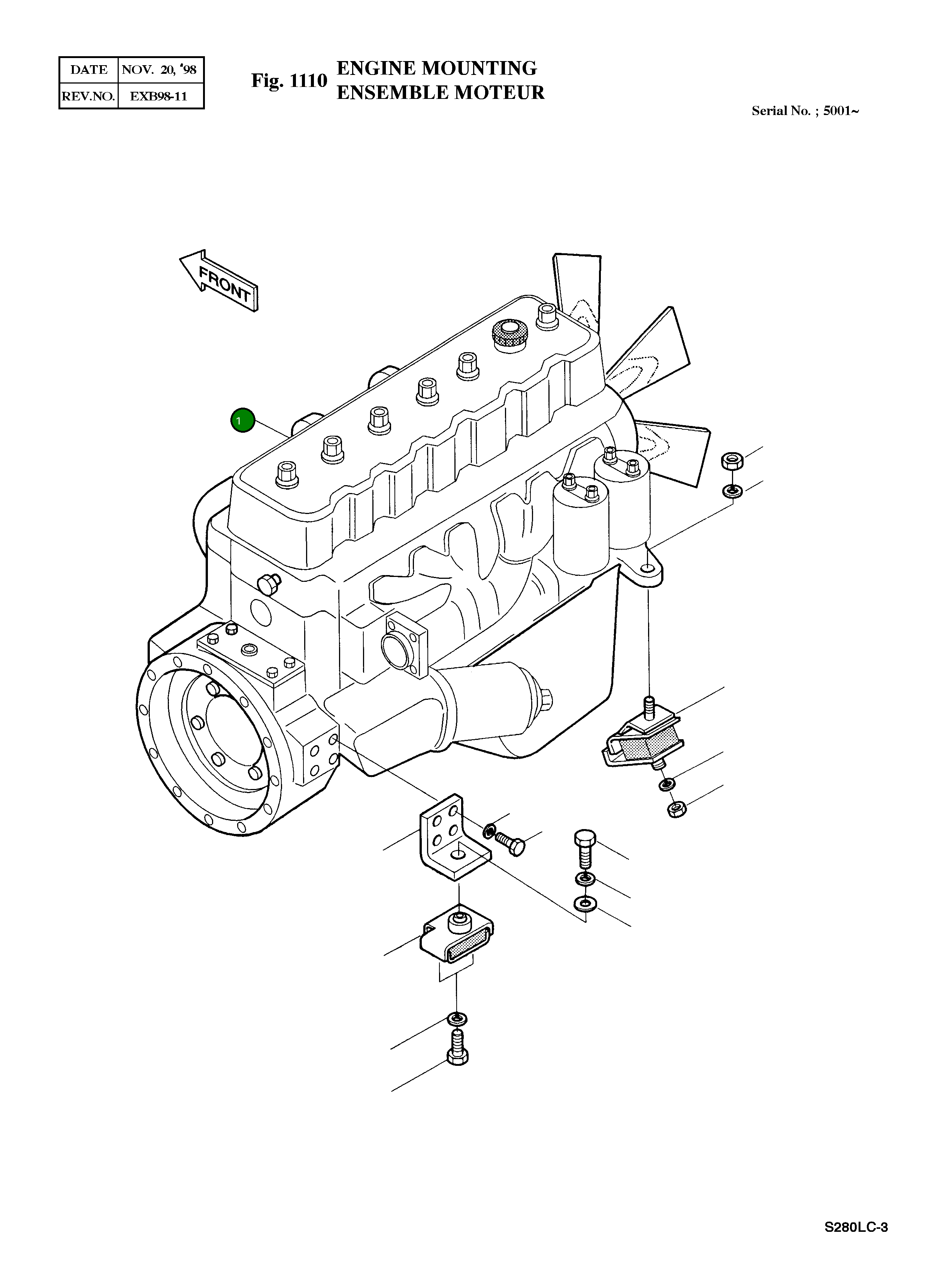 Двигатель 2201-9033B Komatsu