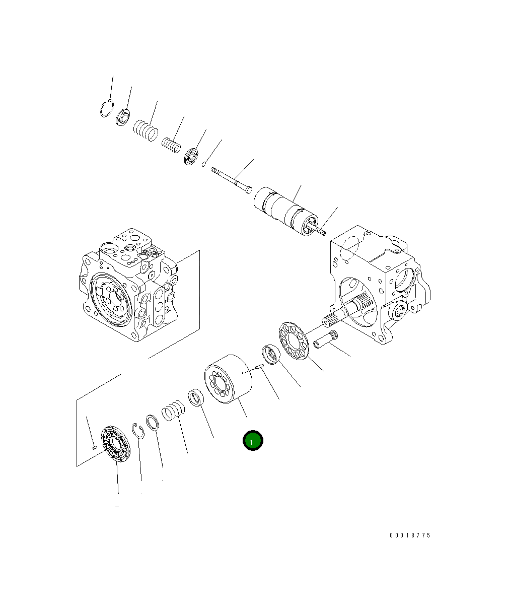 Блок в сборе, задний 720-2M-04322 Komatsu