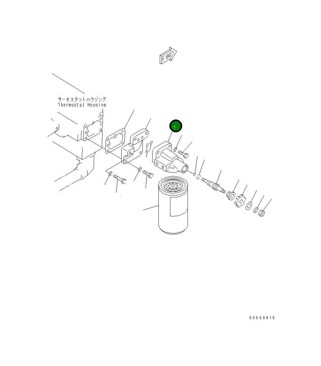 Головка 600-411-1221 Komatsu