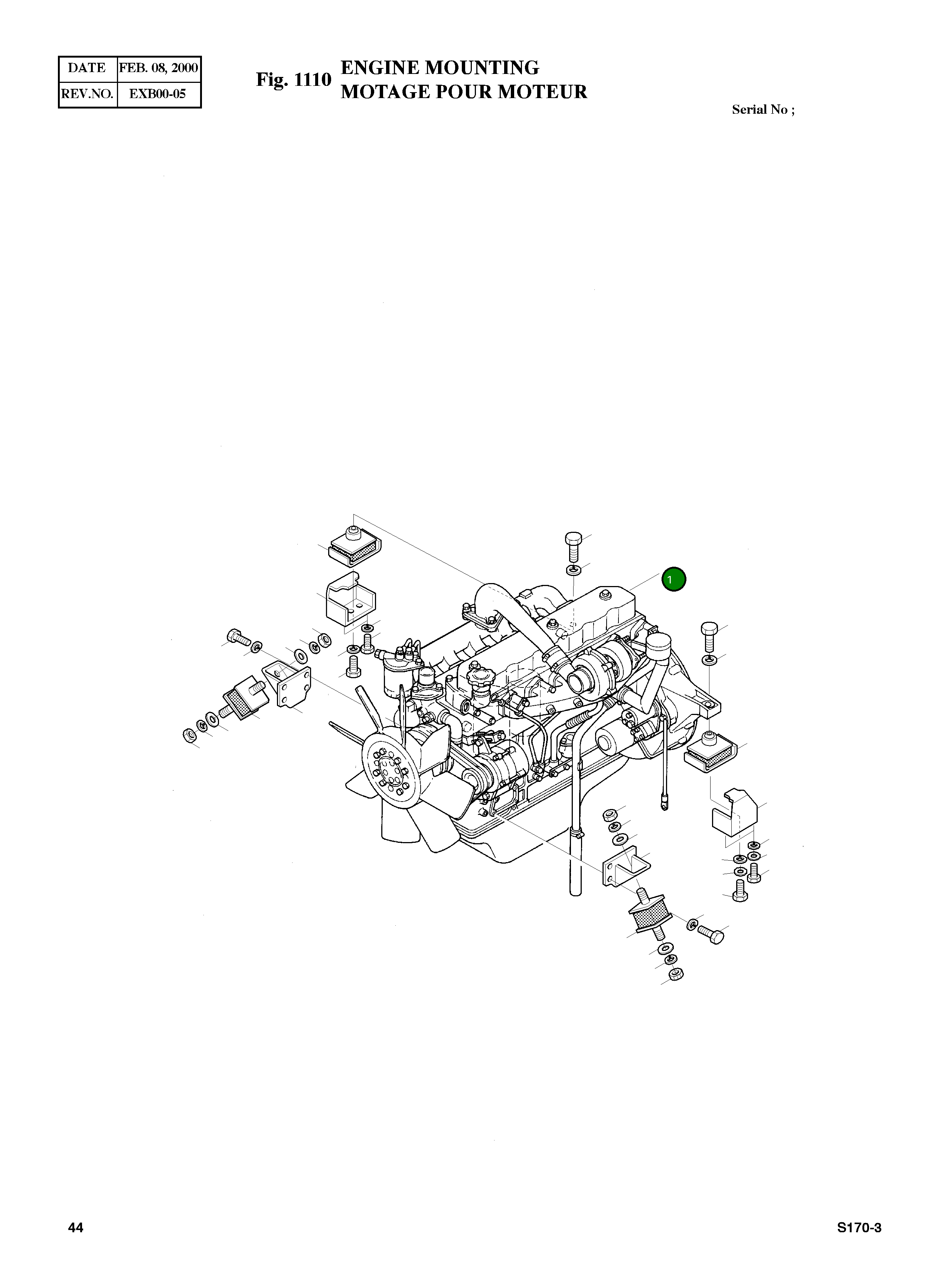 Двигатель 2201-9054A Komatsu