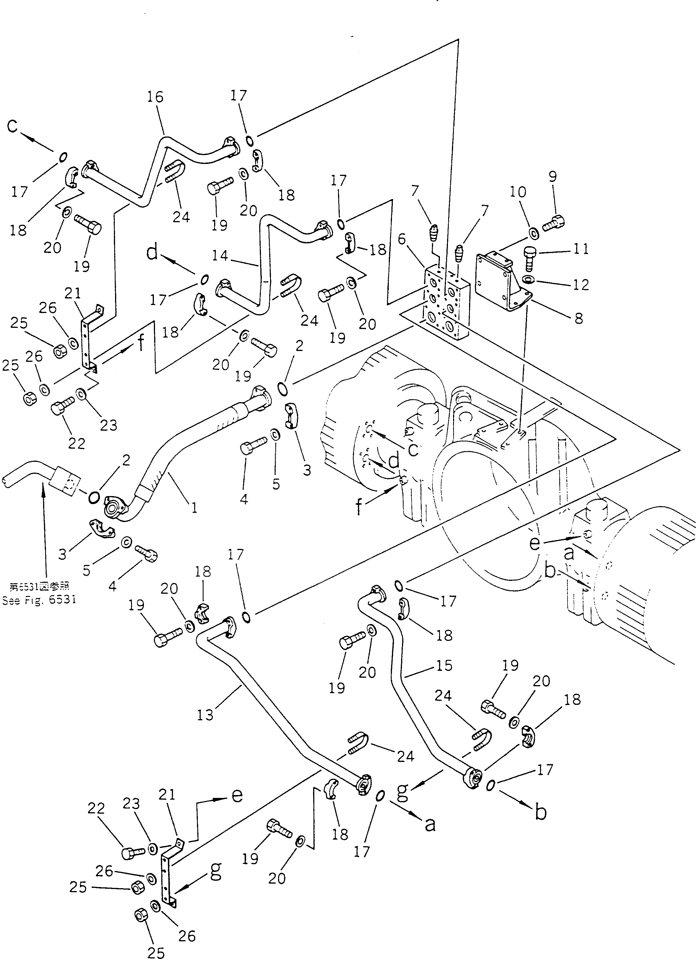 Кронштейн 566-61-45532 Komatsu