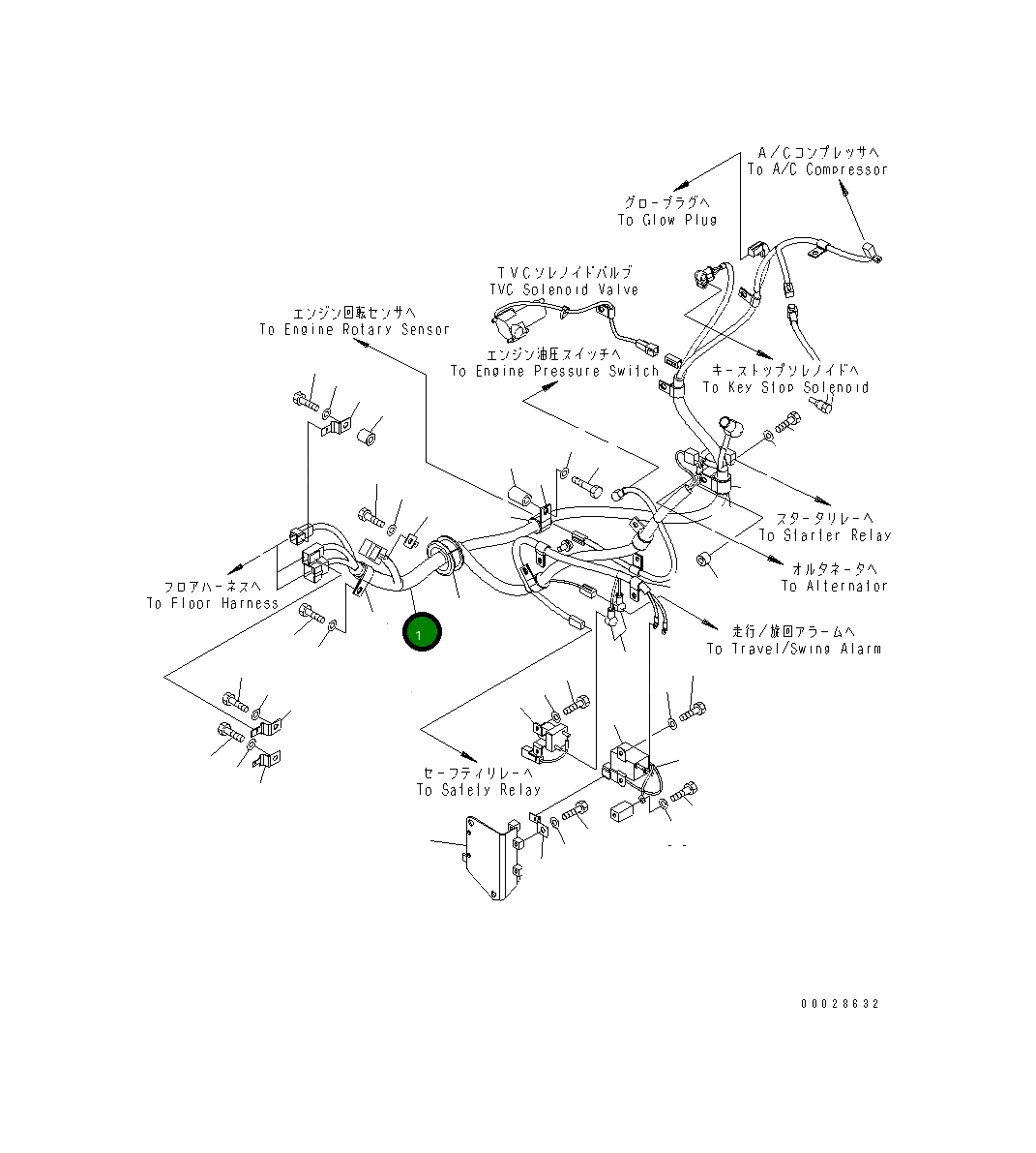 Жгут проводов 21W-06-44413 Komatsu