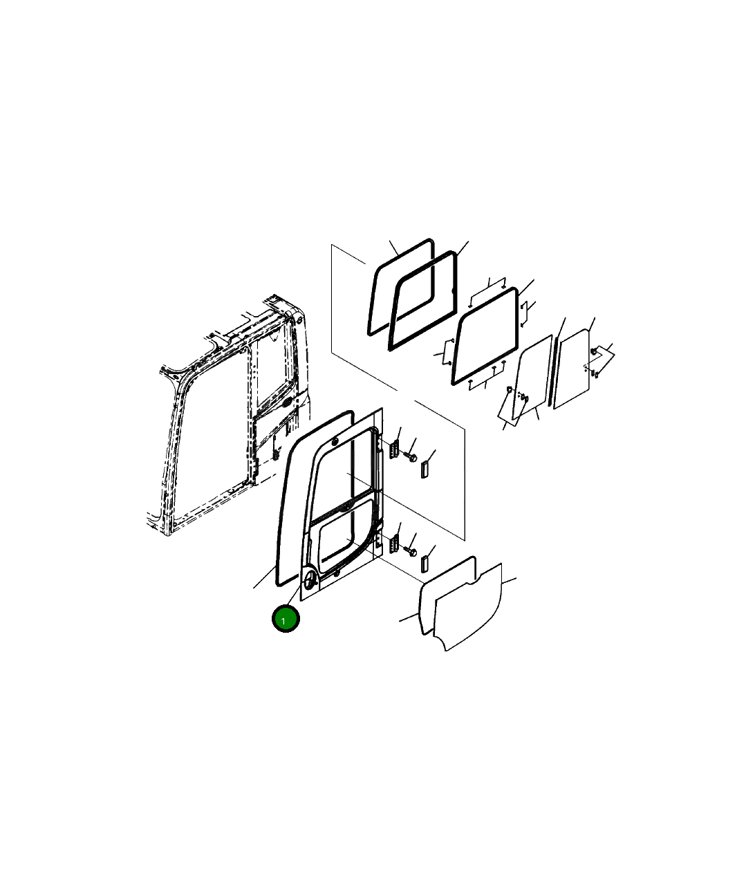 Дверь 20Y-53-16321 Komatsu