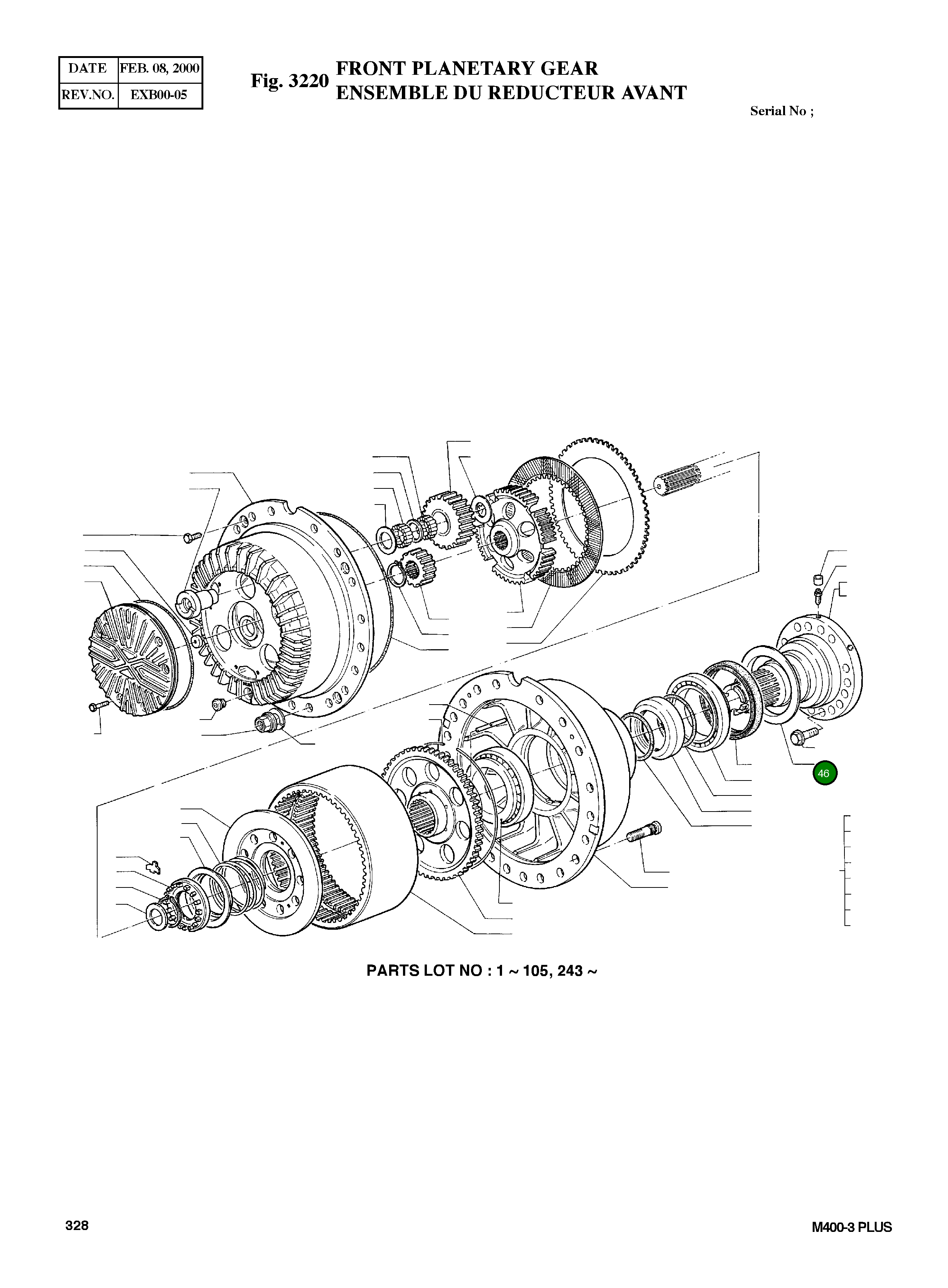 Защитный кожух 3223813 Komatsu