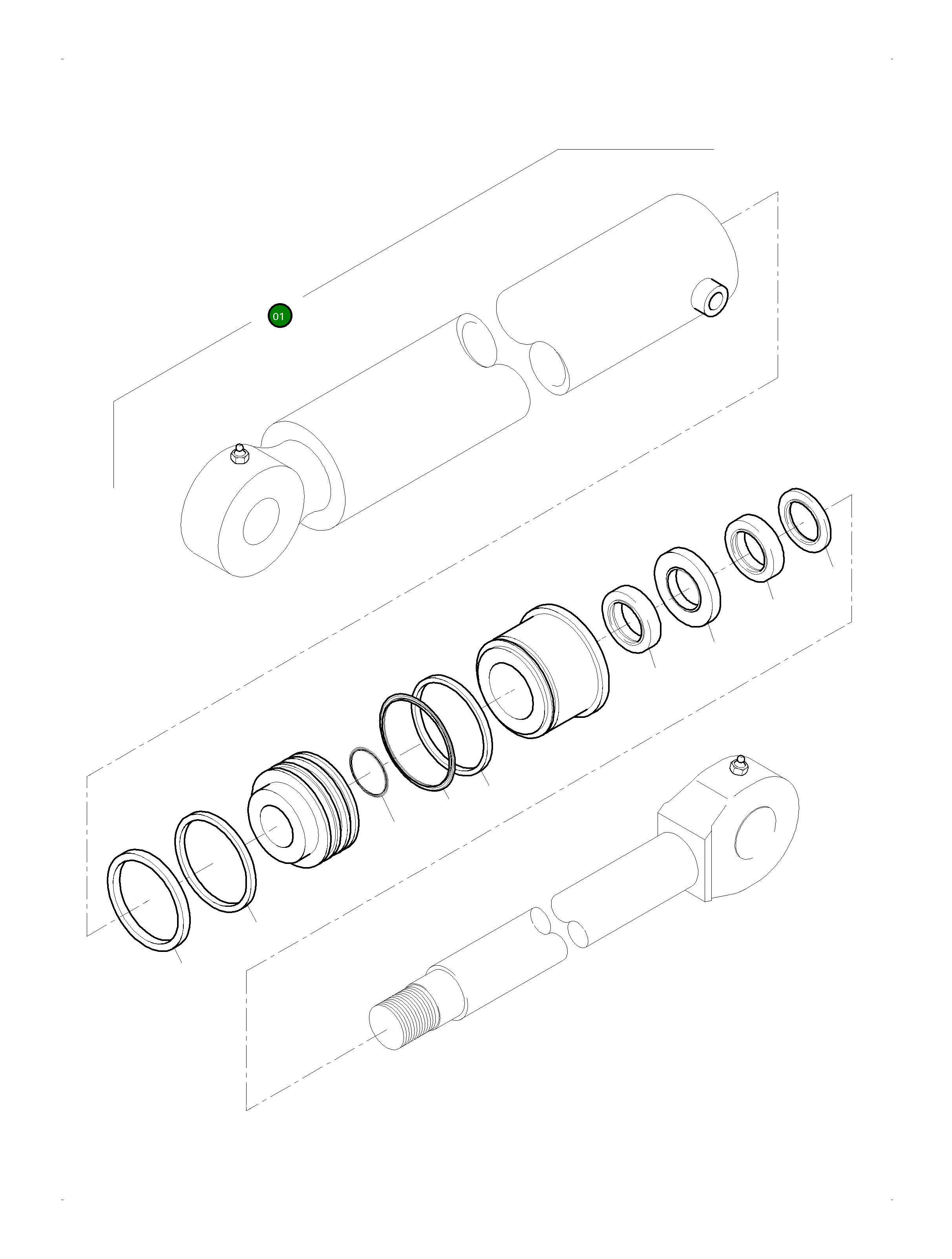 Гидроцилиндр 954 098 40 Komatsu