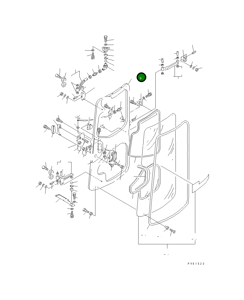 Дверь YM172176-68900 Komatsu
