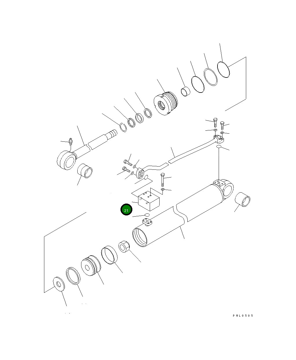 Блок задний 196-63-29490 Komatsu