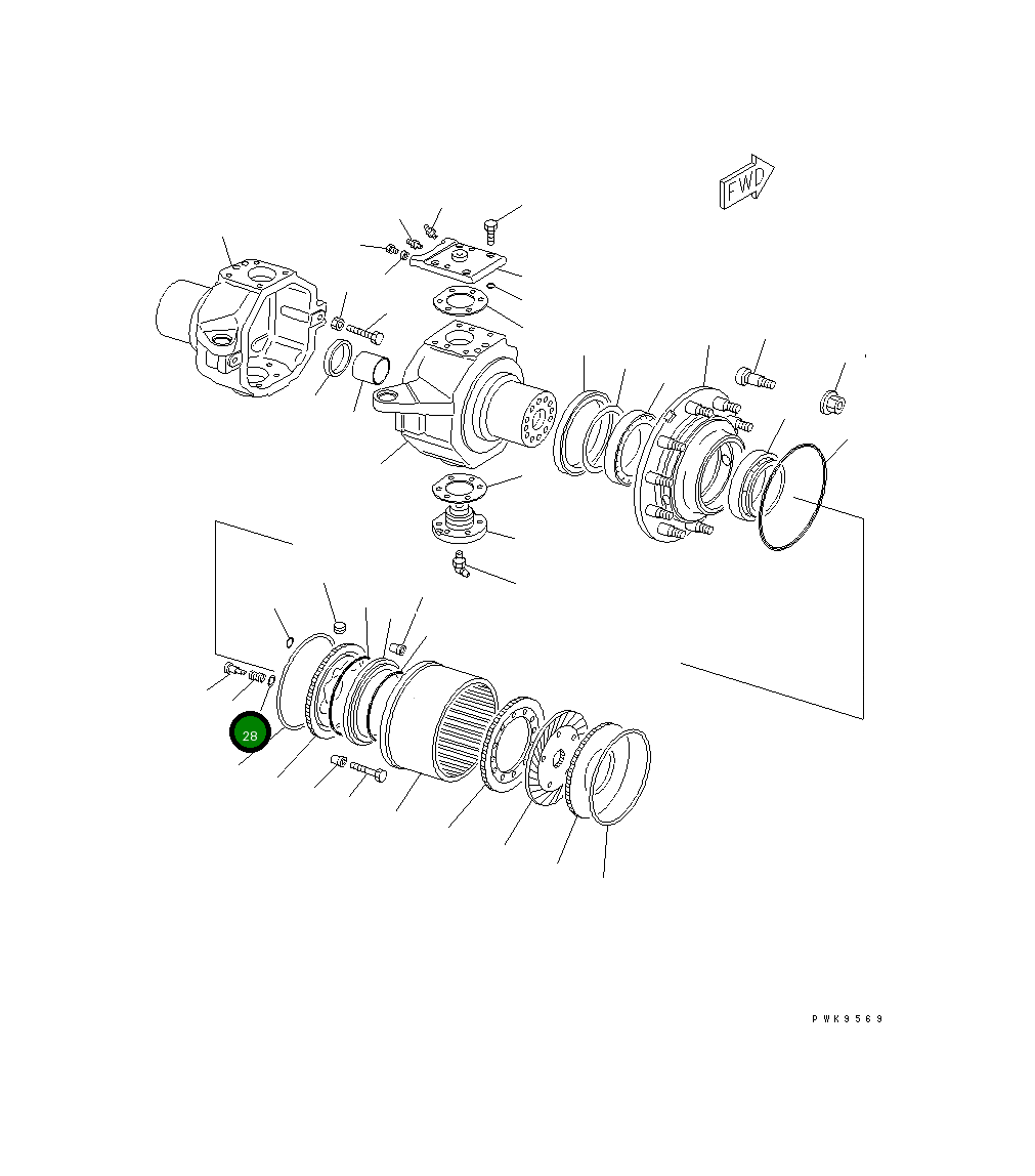 Замок 20E-23-K2540 Komatsu