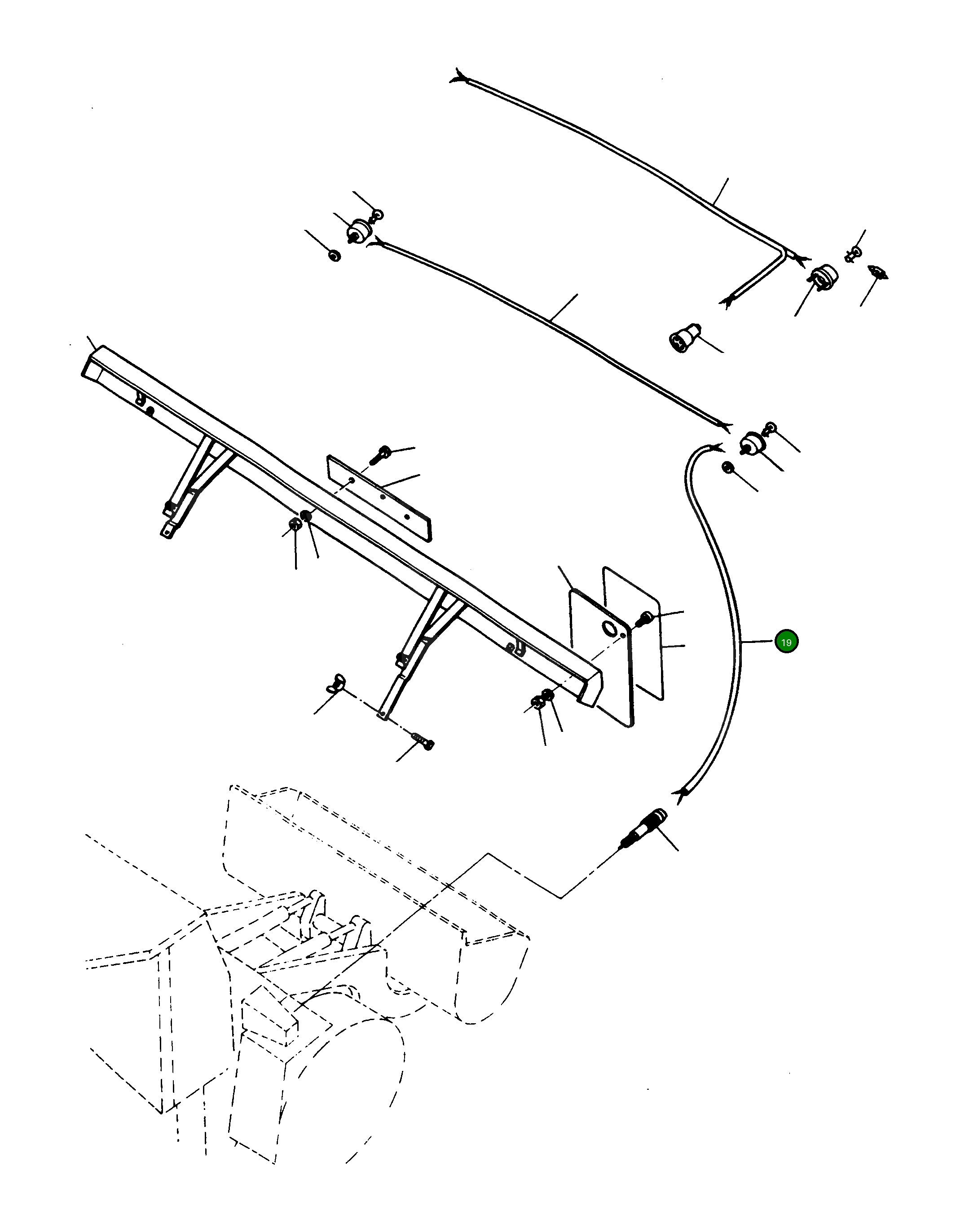 Кабель 2949060M1 Komatsu