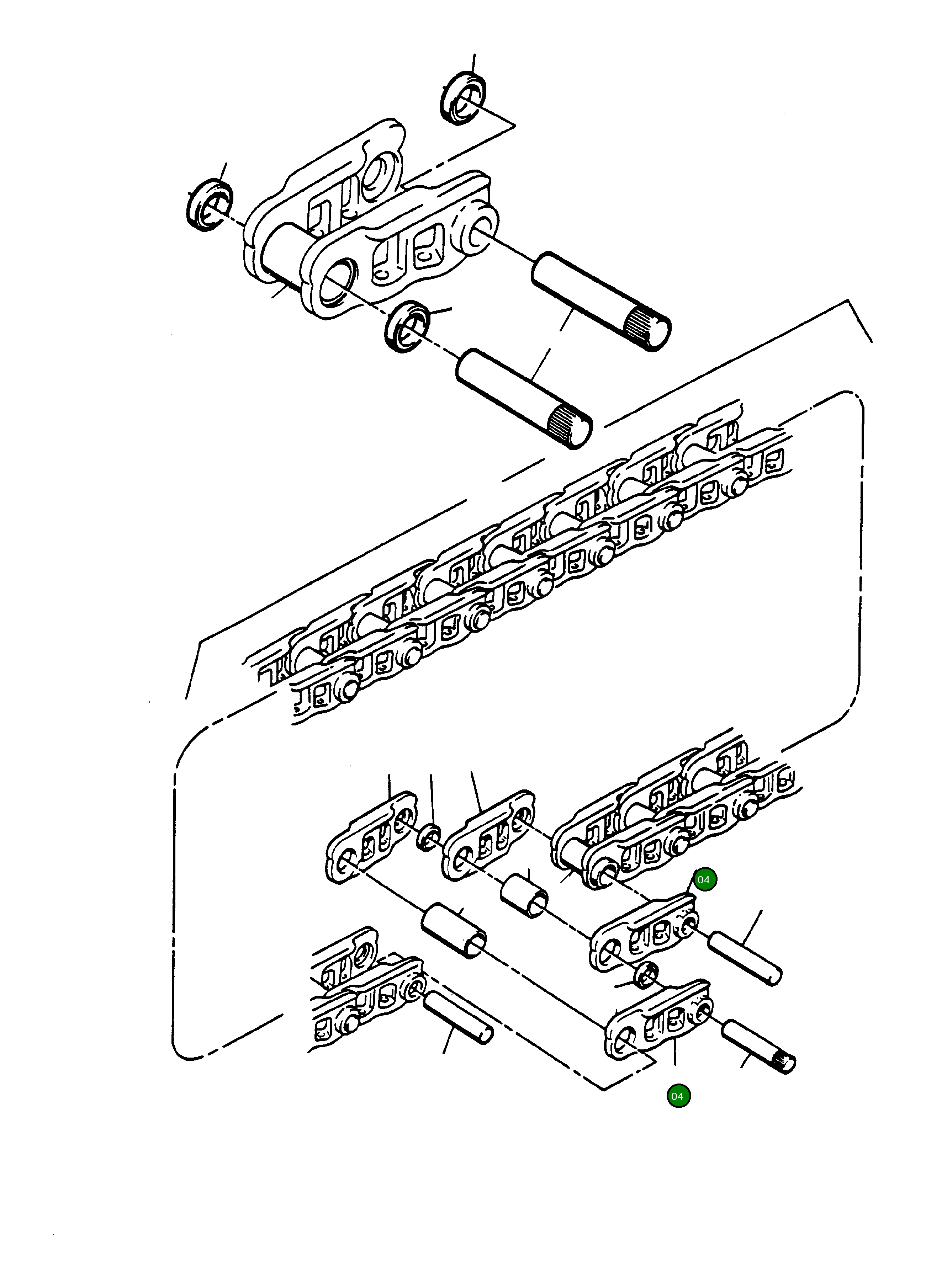 Звено гусеницы 697 598 73 Komatsu