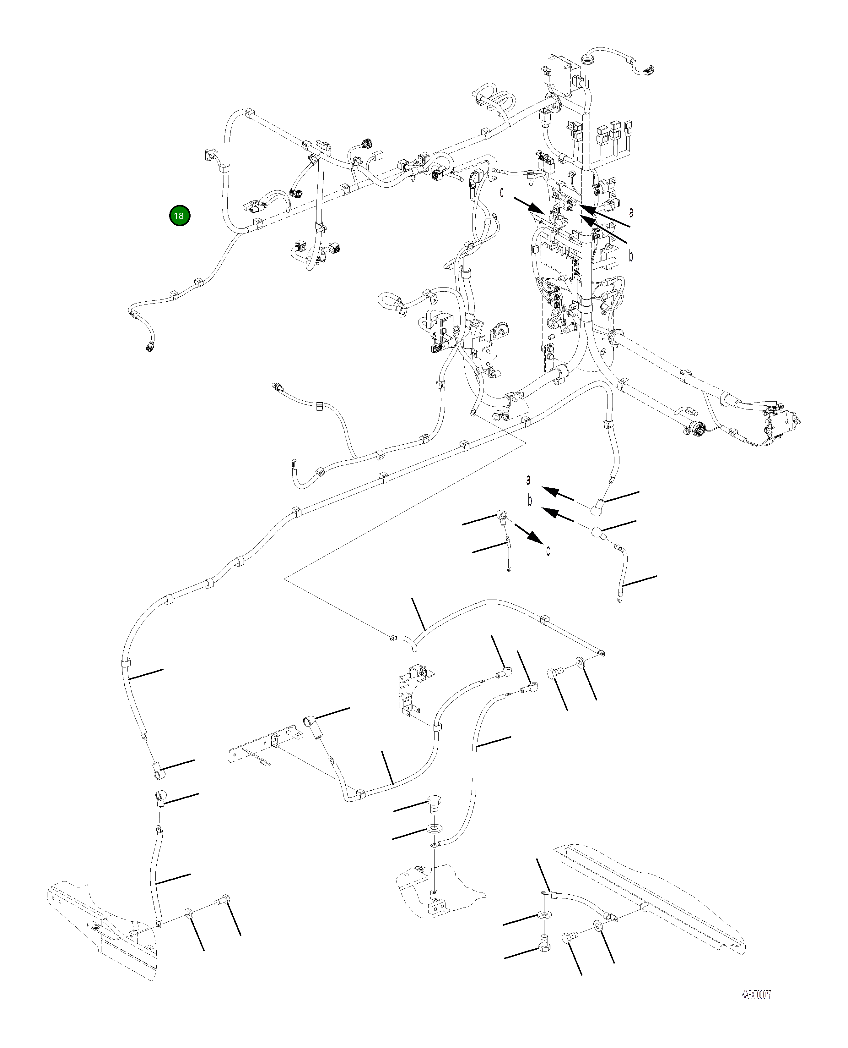 Кабель 4A1-06-21990 Komatsu