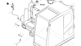 Зеркало 20J-54-11980 Komatsu