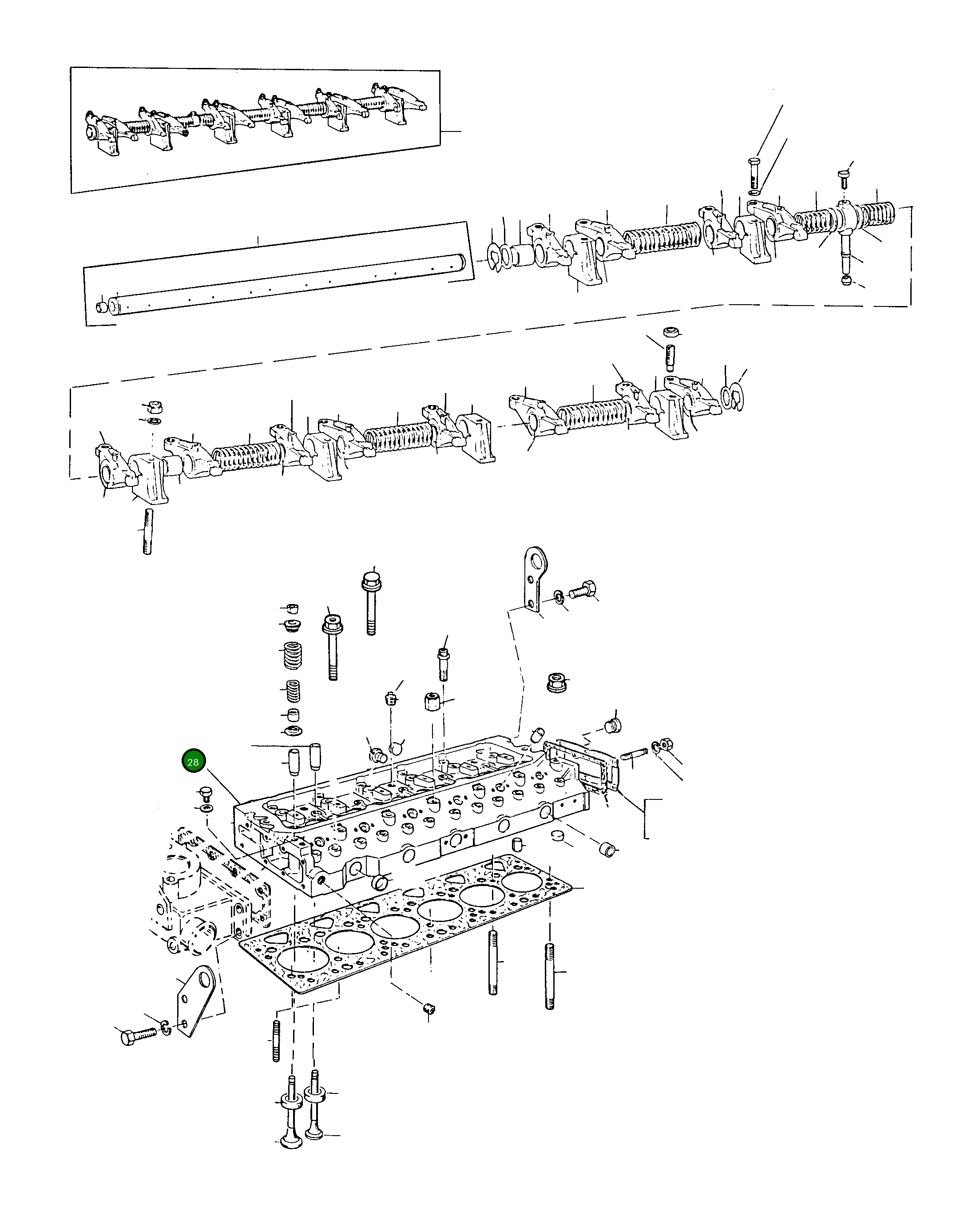 Головка блока цилиндров 4908564M91 Komatsu