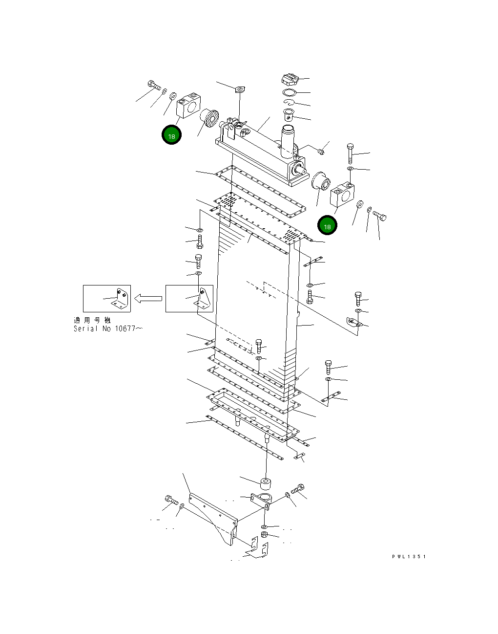 Блок 198-03-62521 Komatsu