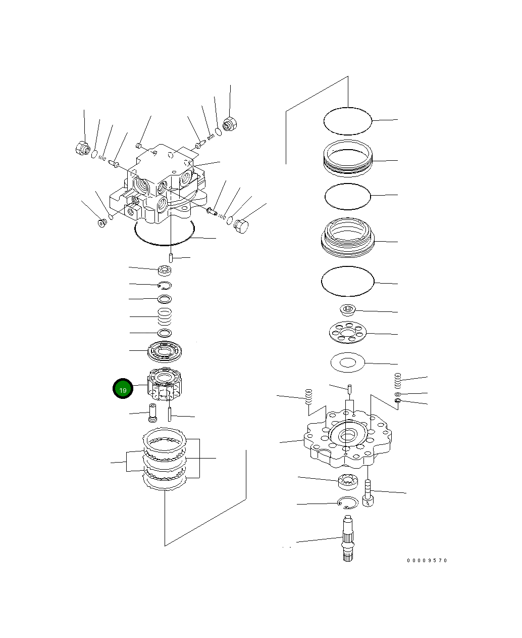 Блок цилиндра 708-7R-13130 Komatsu