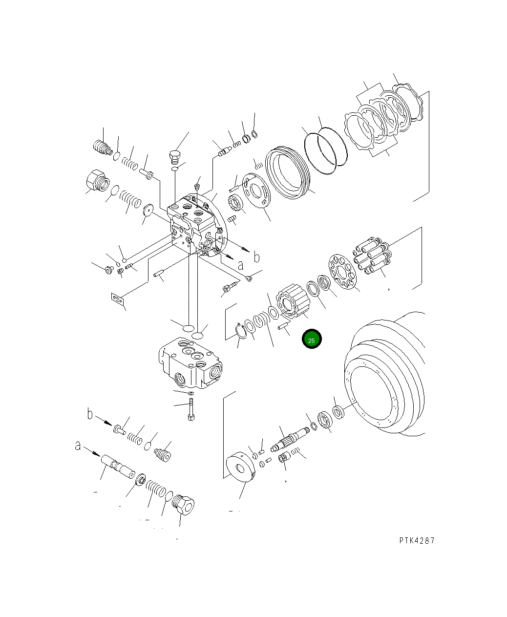 Блок цилиндра TZ263B2004-04 Komatsu