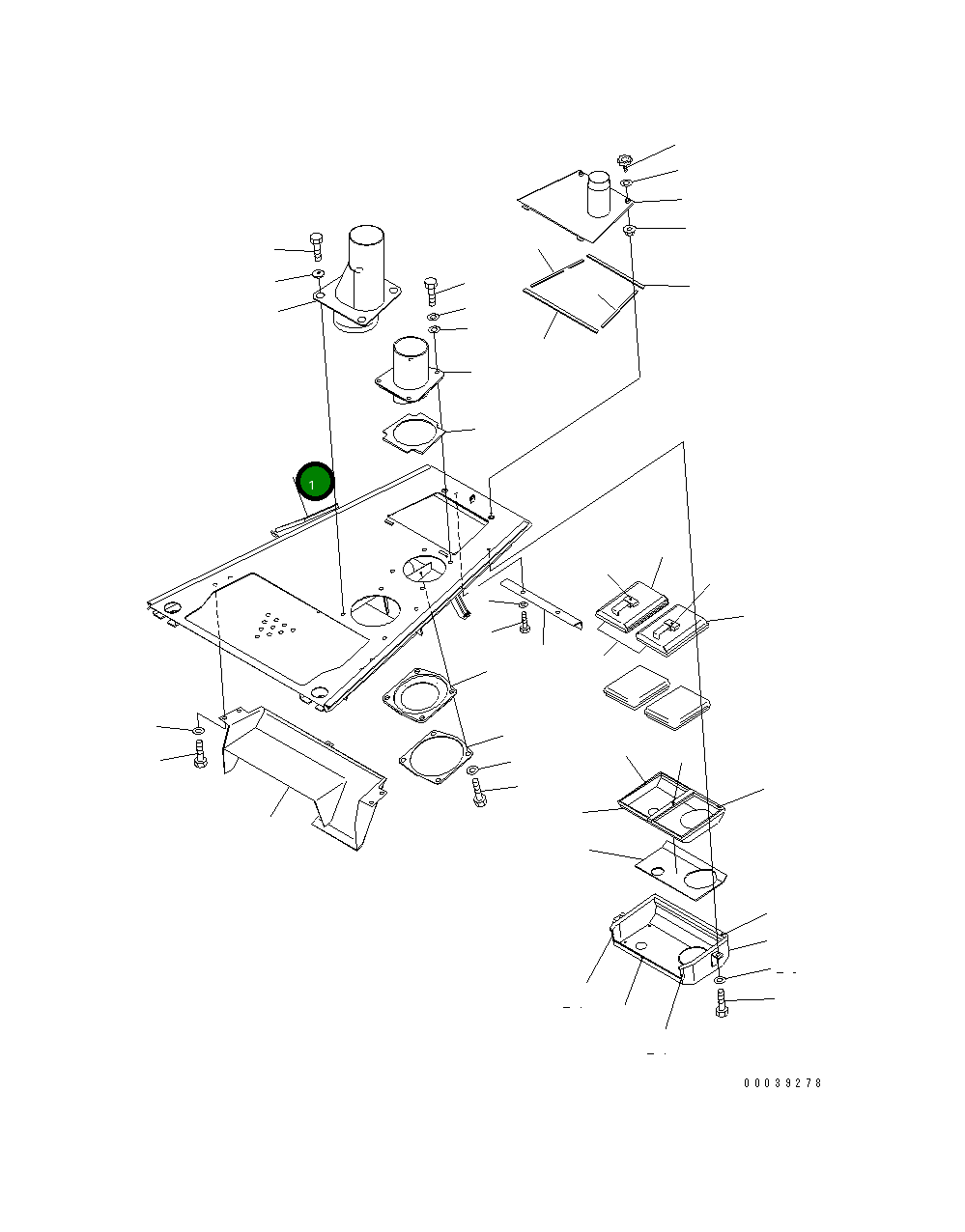 Капот 14X-54-38411 Komatsu