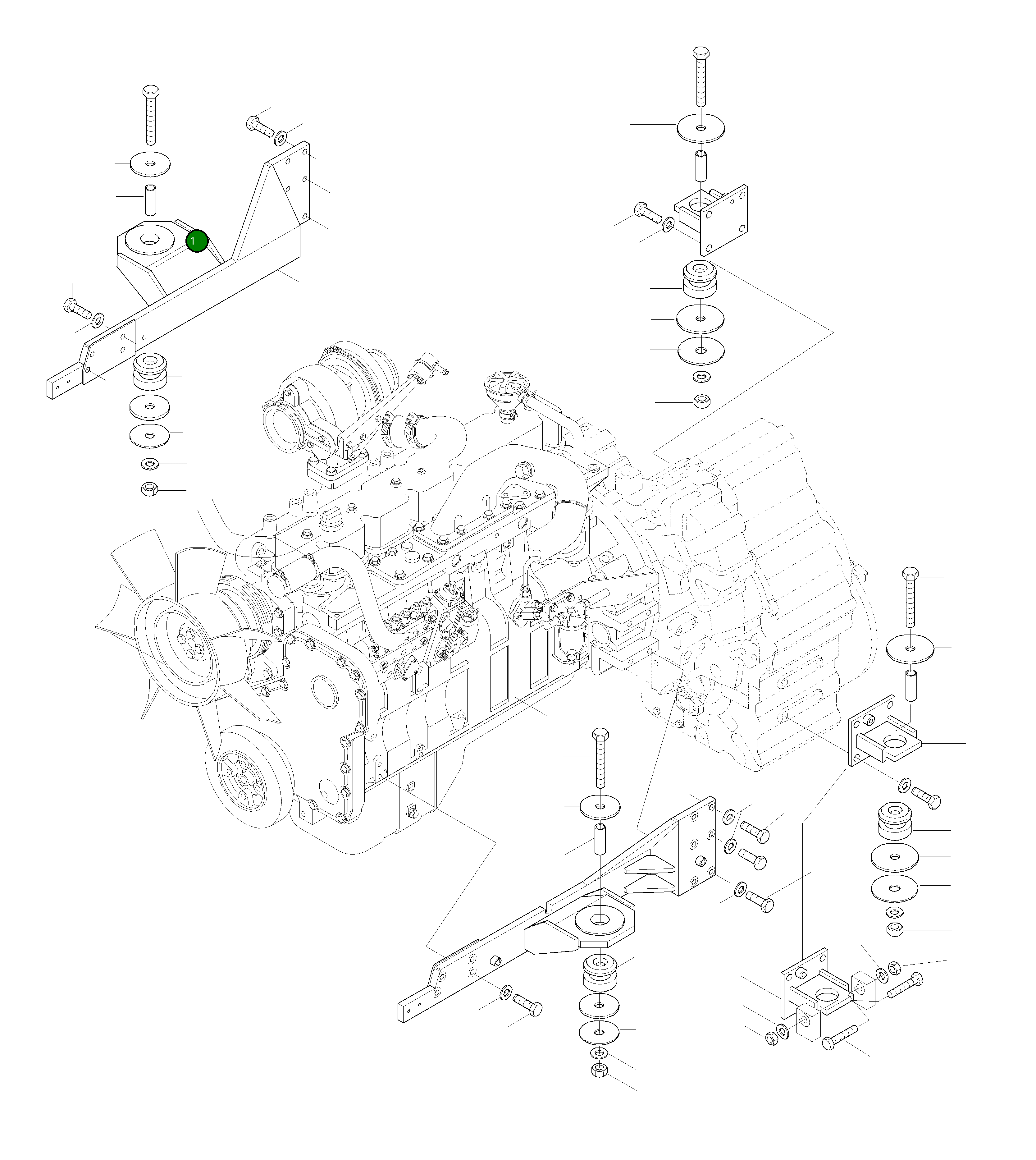 Двигатель 424-01-H2160 Komatsu