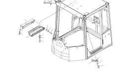 Кабина 425-925-3122 Komatsu