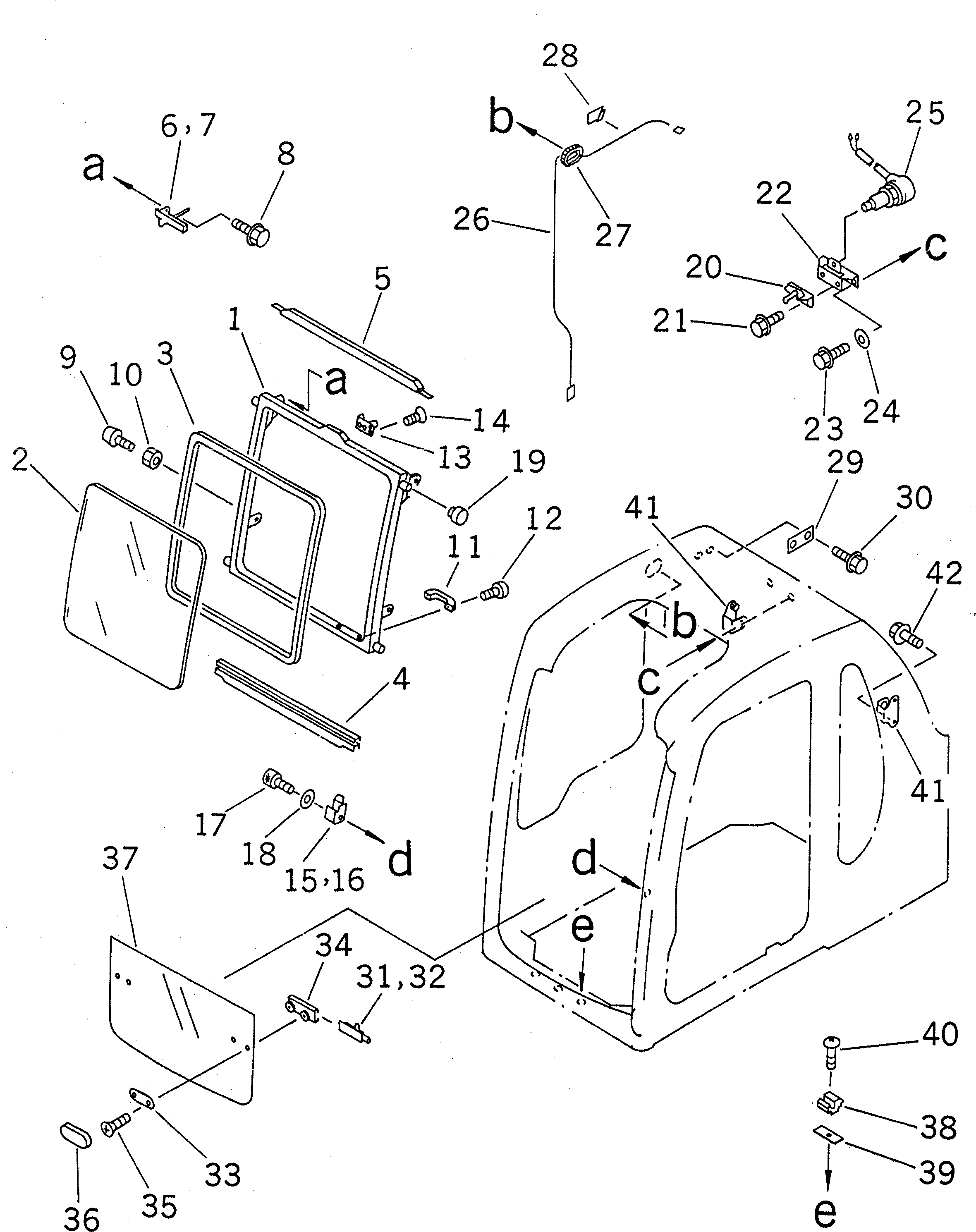 Стекло 20Y-54-36711 Komatsu