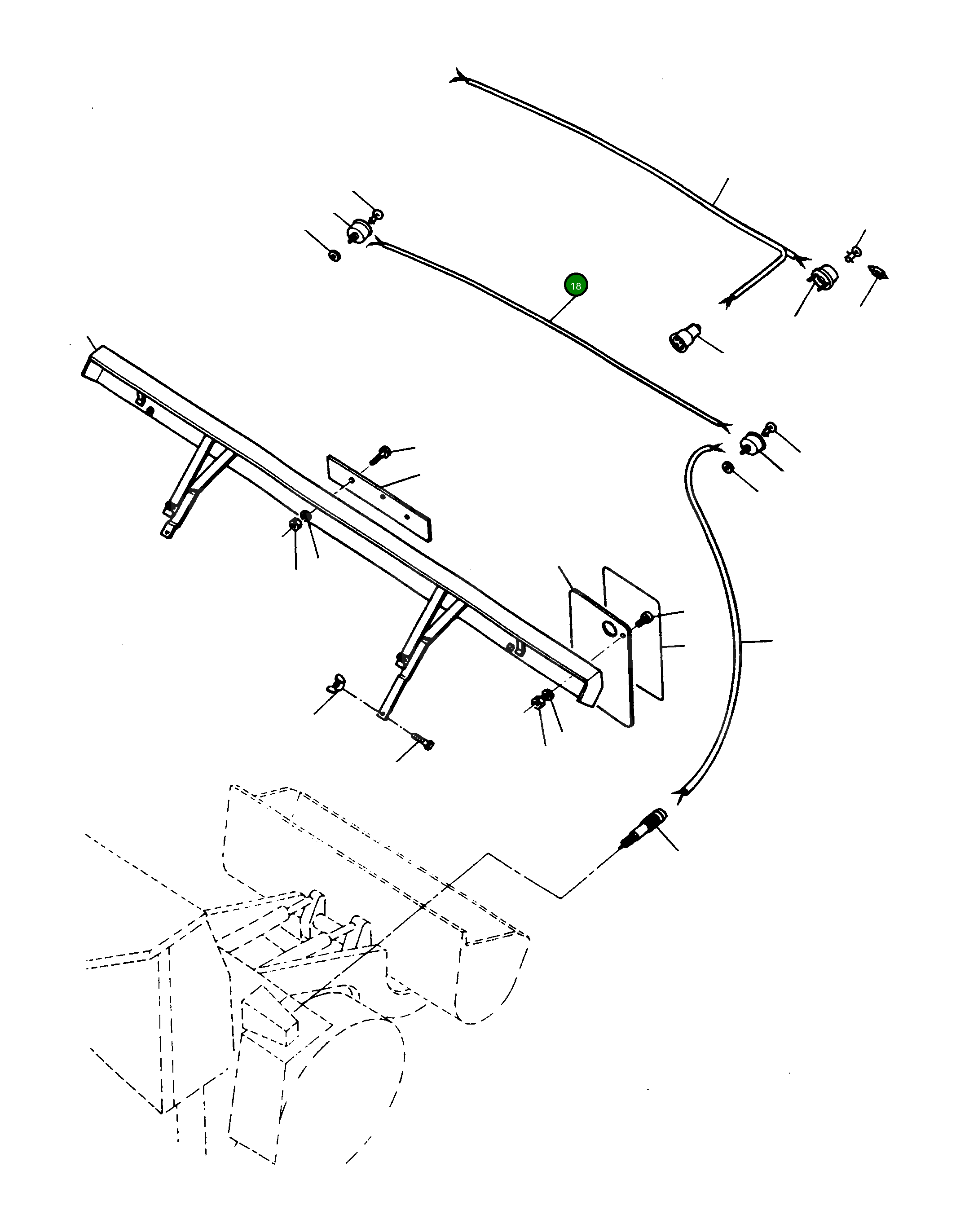 Кабель 2949061M1 Komatsu