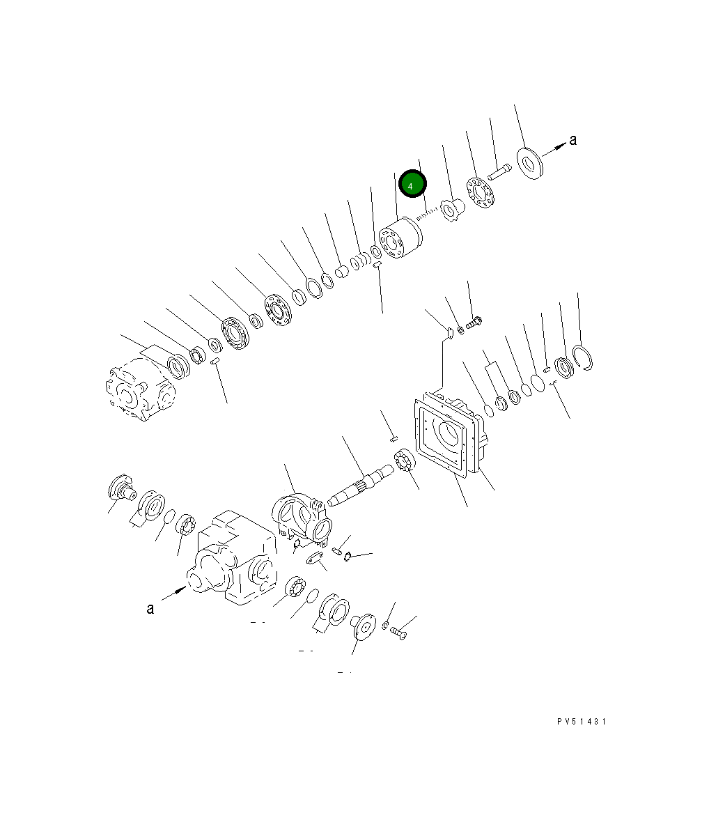 Блок в сборе, цилиндр 273-61-11340 Komatsu