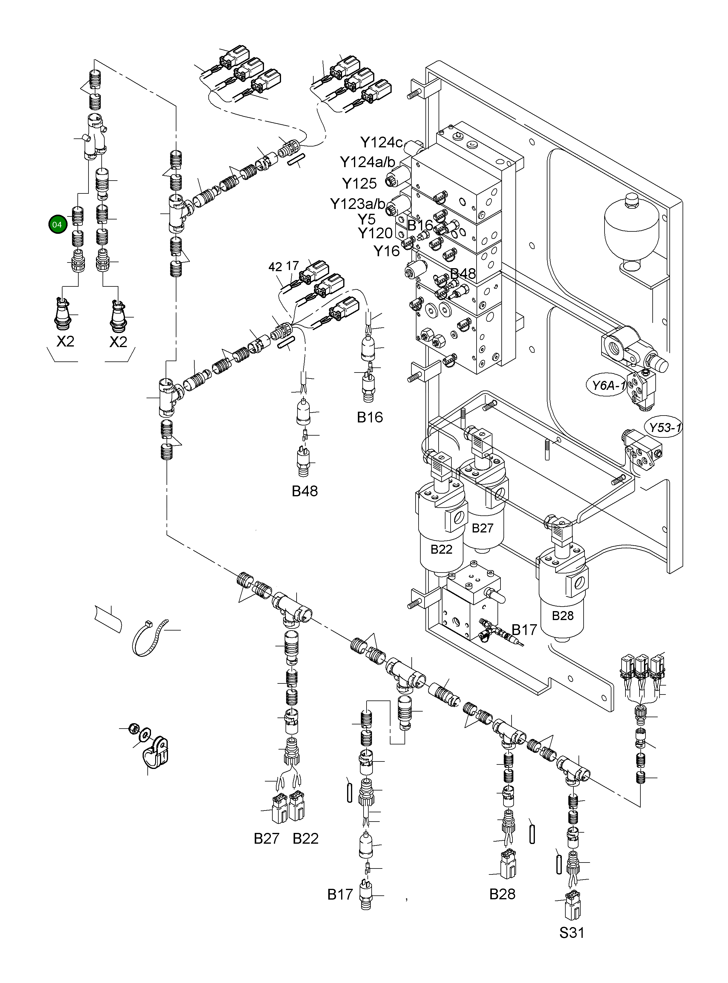Защитный шланг кабеля DN 23 655 652 40 Komatsu