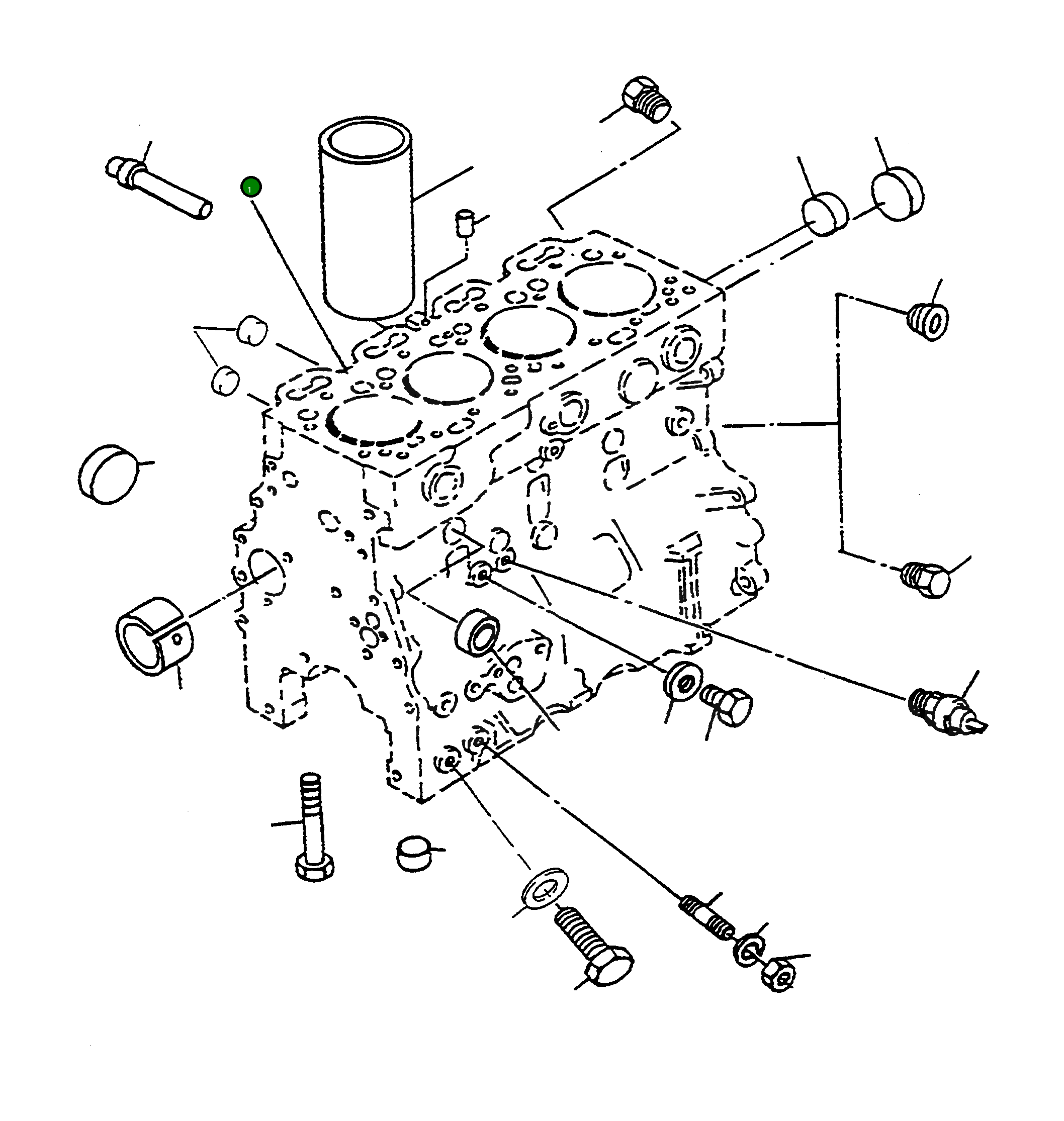 Блок цилиндров 4919301M91 Komatsu