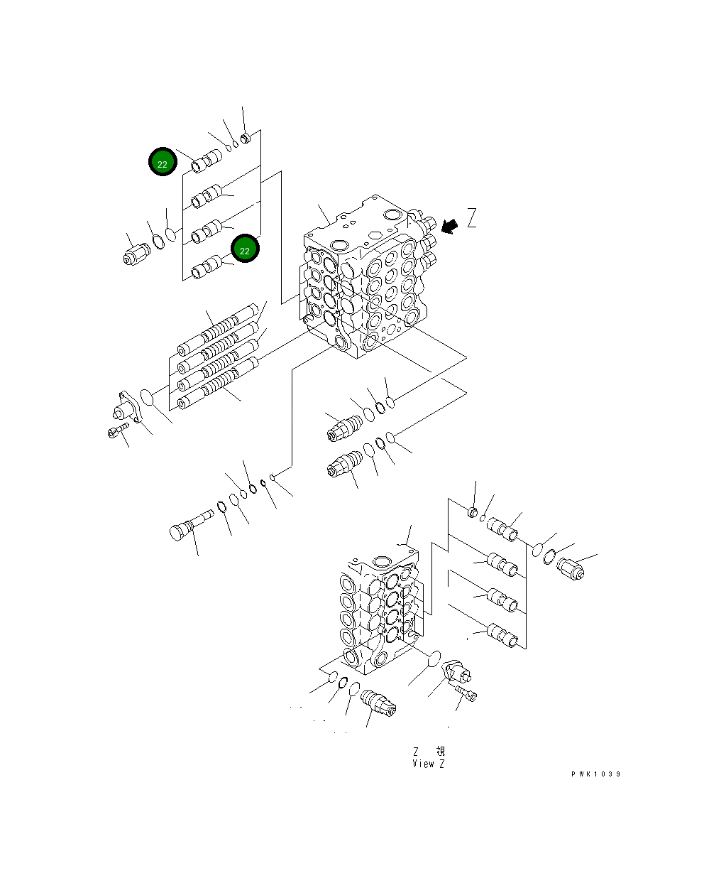 Золотник TM3510-878 Komatsu