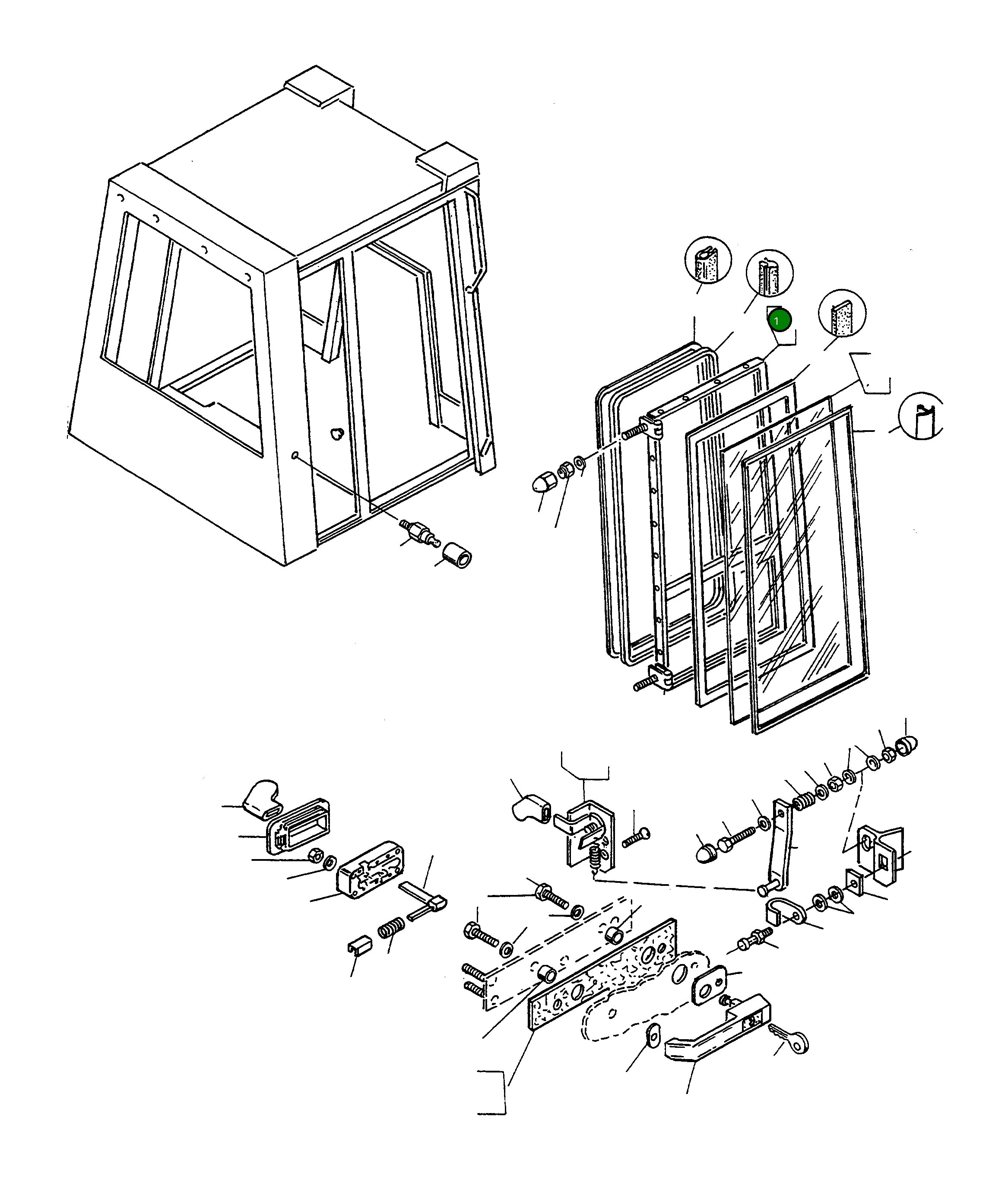 Дверь 4916666M91 Komatsu