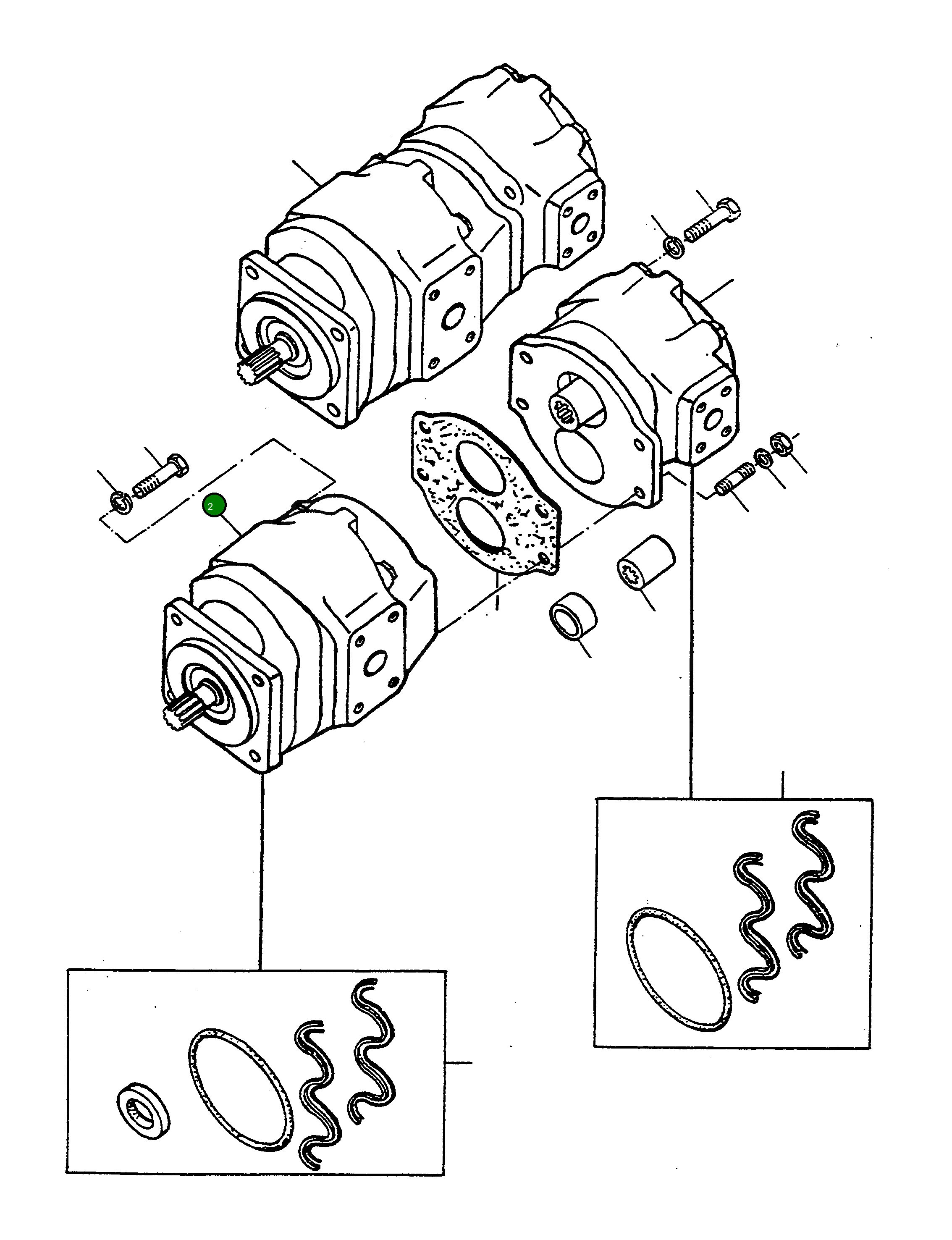 Гидравлический насос 4919838M91 Komatsu