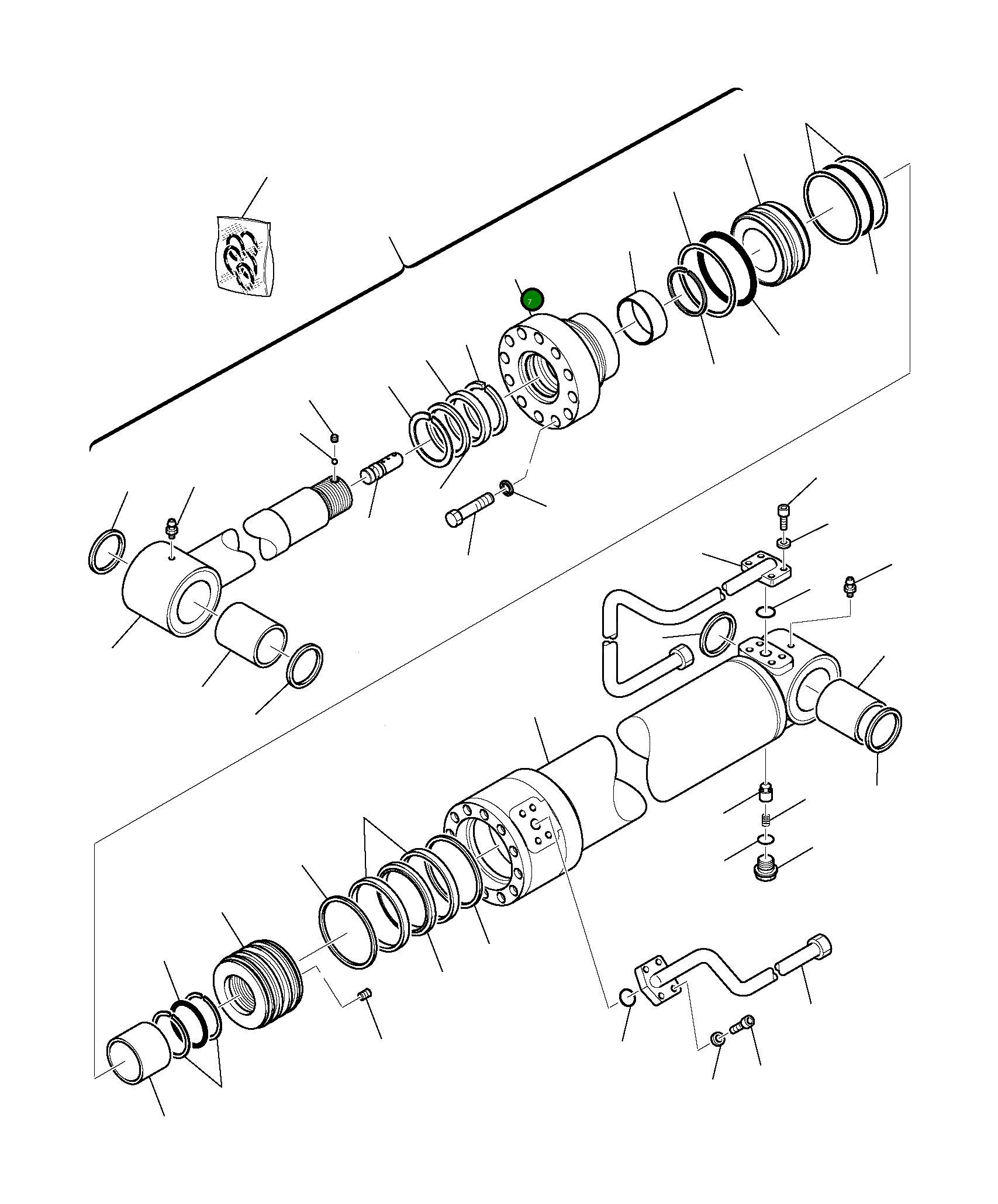 Головка блока цилиндров 707-27-95220 Komatsu