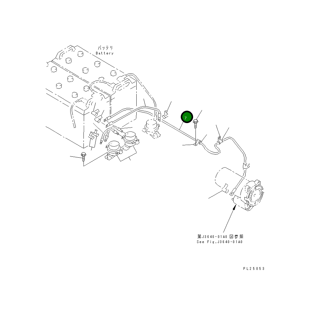 Кабель 08028-64150 Komatsu
