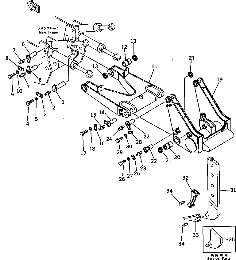 Группа балки 198-79-X1110 Komatsu