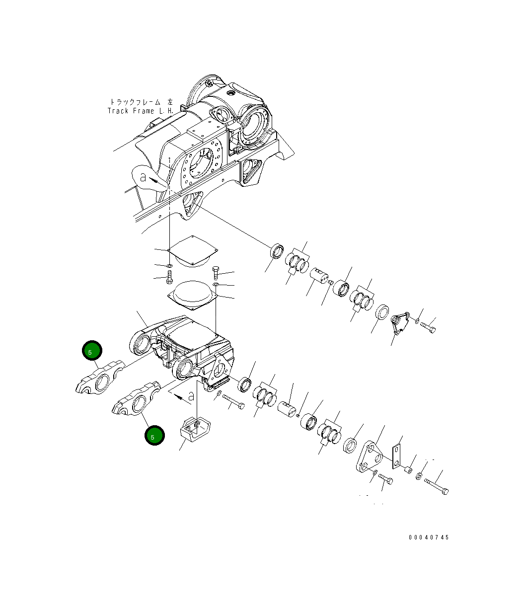 Балансирная тележка 198-30-69140 Komatsu